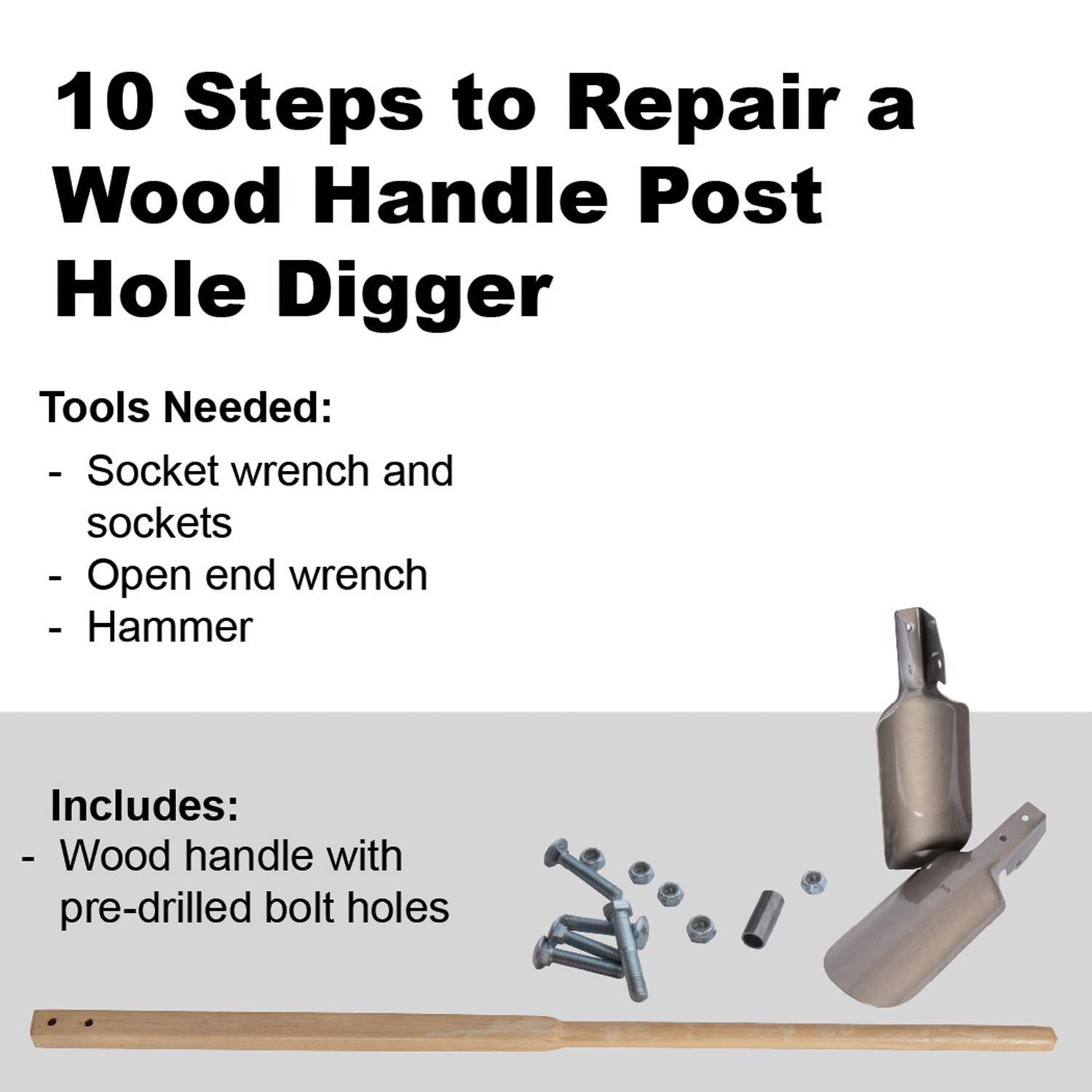 Truper 48 in. Wood Post Hole Digger Replacement Handle
