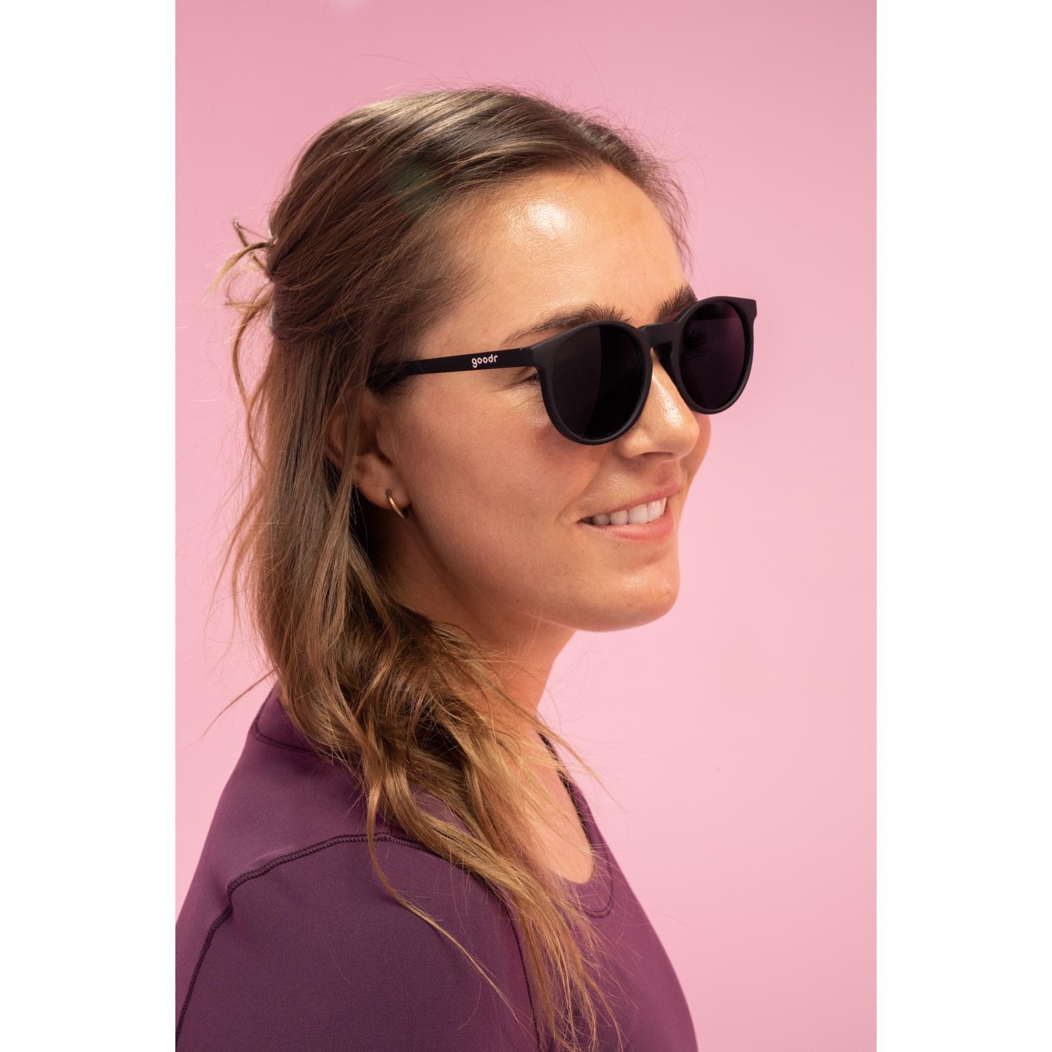goodr Circle G - It&rsquo;s Not Black It&rsquo;s Obsidian Sunglasses Unisex Black Frame Black Lens Polarized