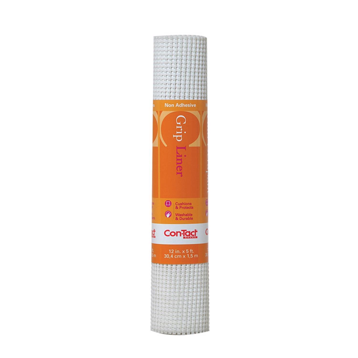 Con-Tact Beaded Grip 5 ft. L X 12 in. W White Non-Adhesive Shelf Liner