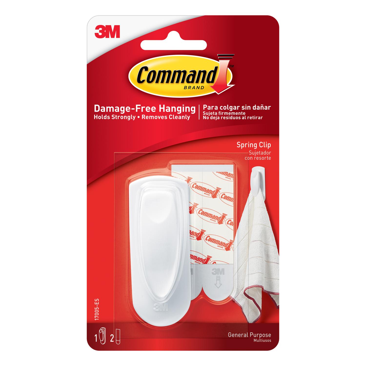 3M Command Medium Plastic Spring Clip 3 in. L 1 pk