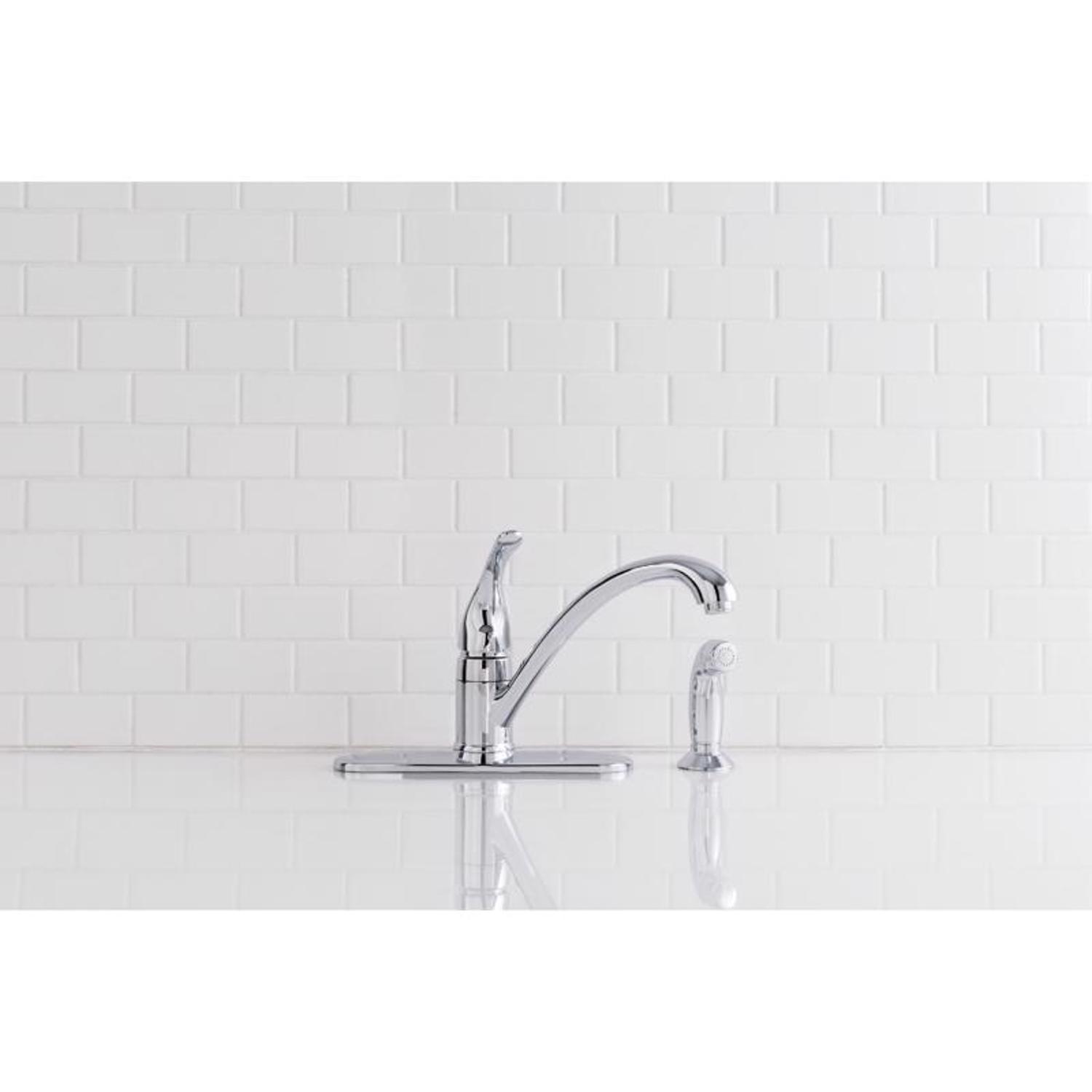 Moen Torrance One Handle Chrome Kitchen Faucet Side Sprayer Included