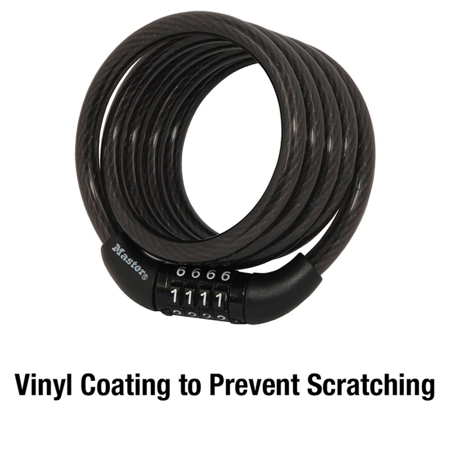 Master Lock 5/16 in. D X 48 in. L Vinyl Coated Steel Locking Cable