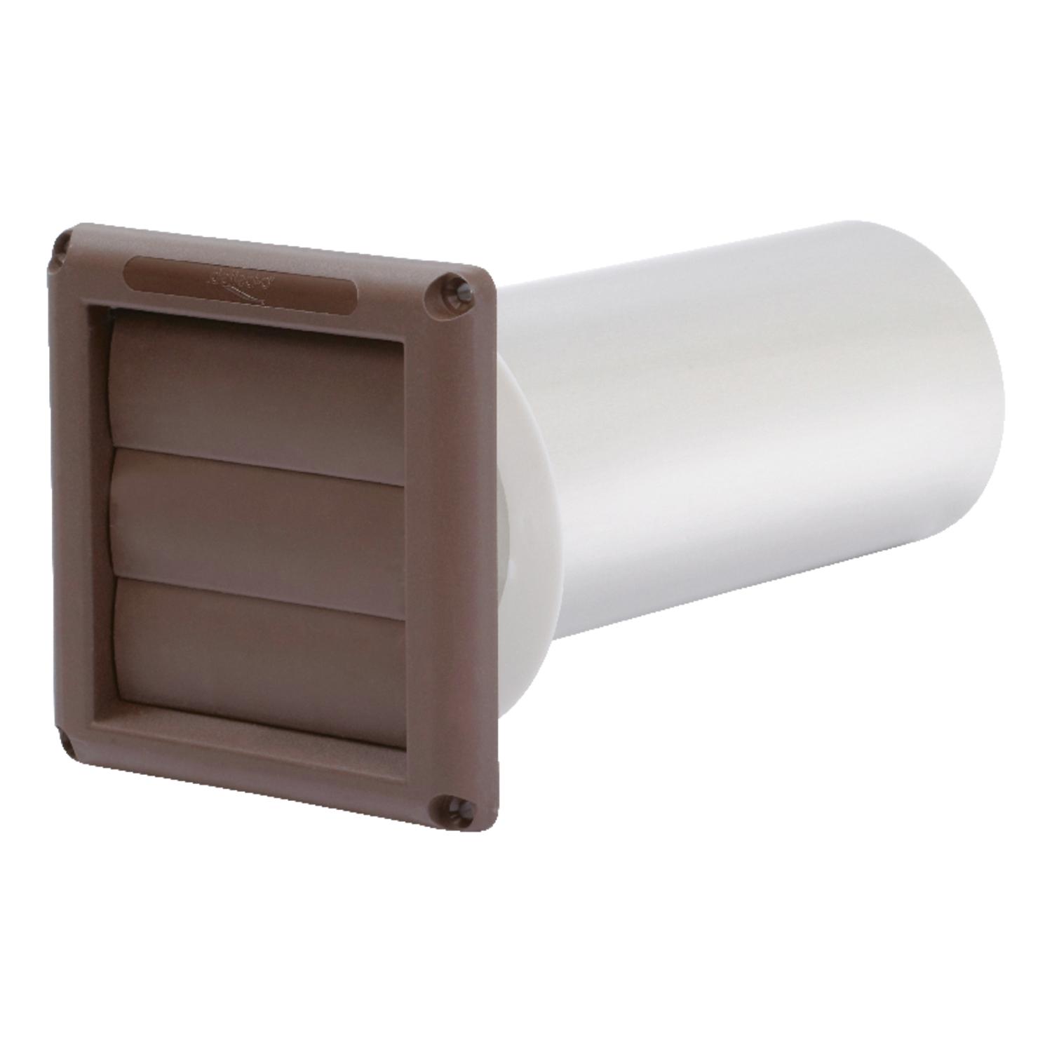 Ace 4 in. W X 6 in. L Brown Plastic Dryer Vent Hood