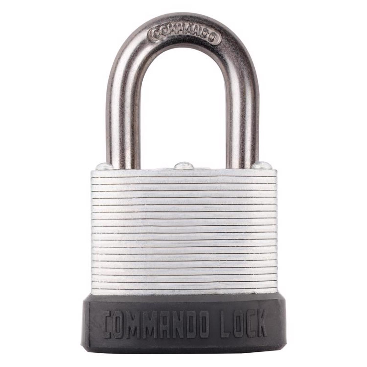 Commando Lock 1-5/8 in. H X 1-3/4 in. W X 1-1/4 in. L Laminated Steel Dual Ball Bearing Locking Padl