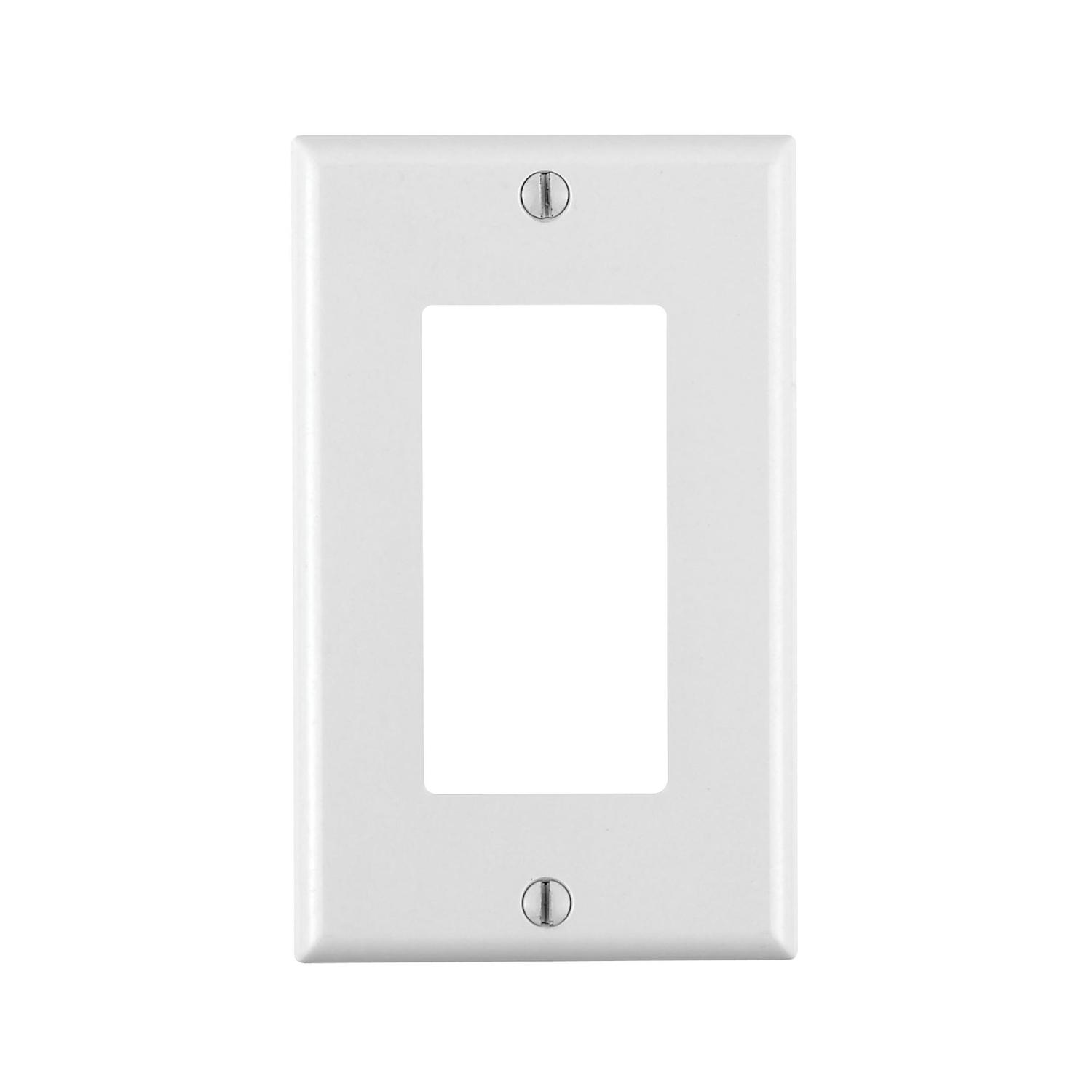 Leviton White 1 gang Thermoset Plastic Wall Plate 1 pk