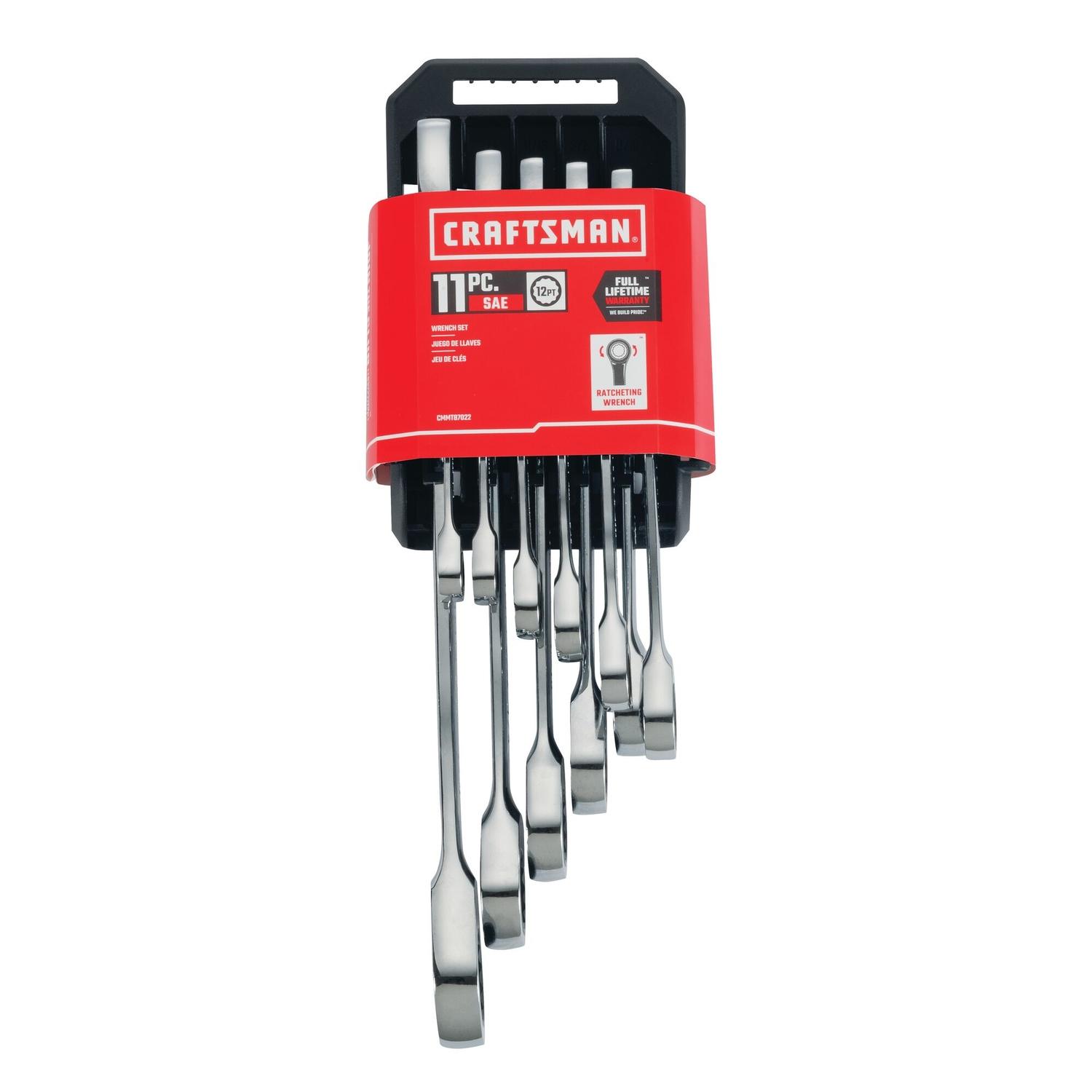 CRAFTSMAN SAE Ratcheting Combination Wrench Set 11 pc