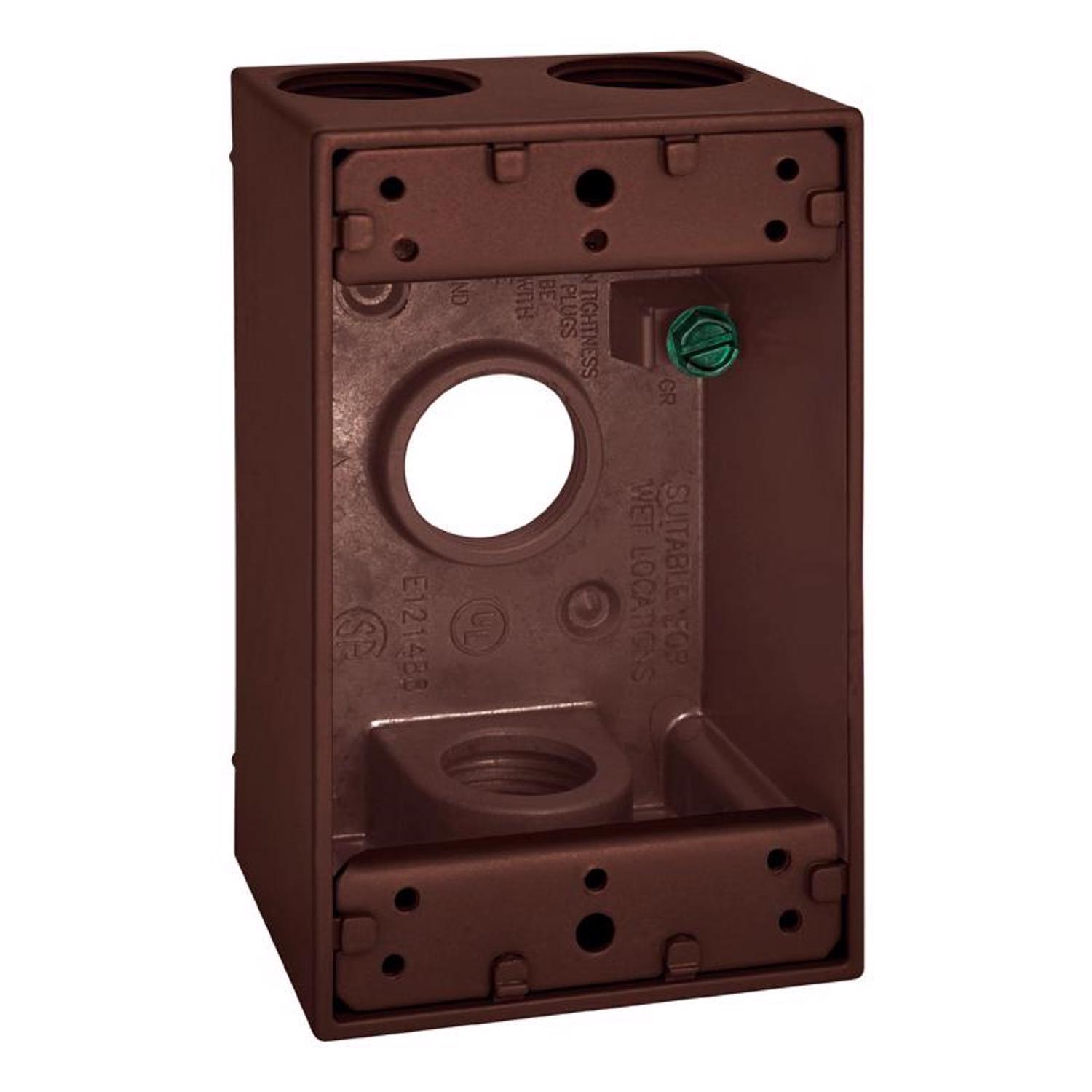 Sigma Engineered Solutions New Work 18 cu in Rectangle Metallic 1 gang Weatherproof Box Bronze