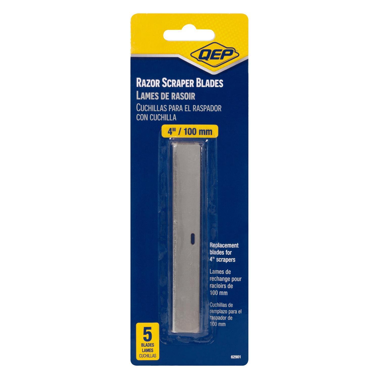 QEP 4 in. H Steel Floor Scraper Blade 5 pk