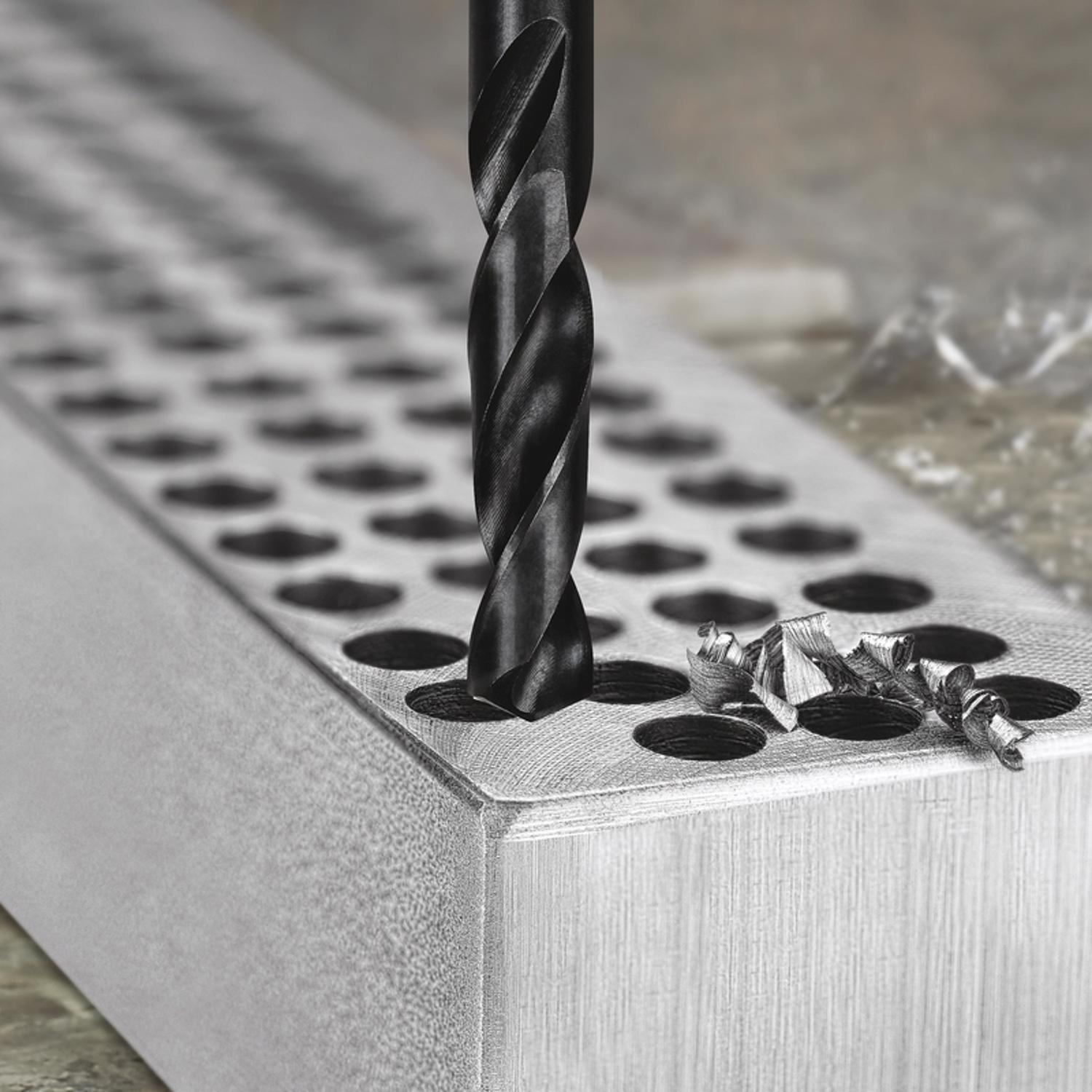 DeWalt Black & Gold 1/4 in. X 4 in. L High Speed Steel Split Point Drill Bit Round Shank 1 pc