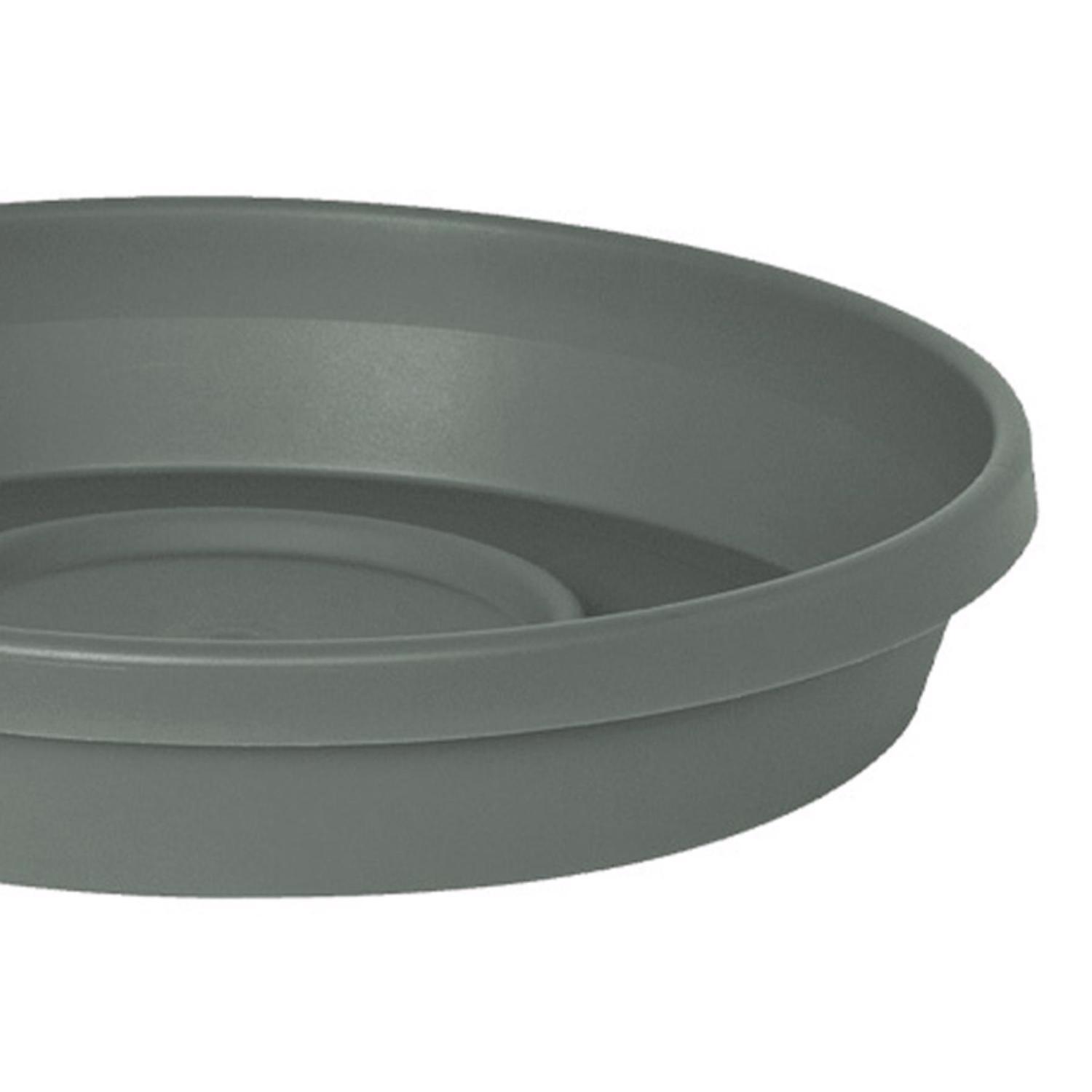 Bloem Terra 1.5 in. H X 7.5 in. W X 6.5 in. D Plastic Traditional Plant Saucer Basil