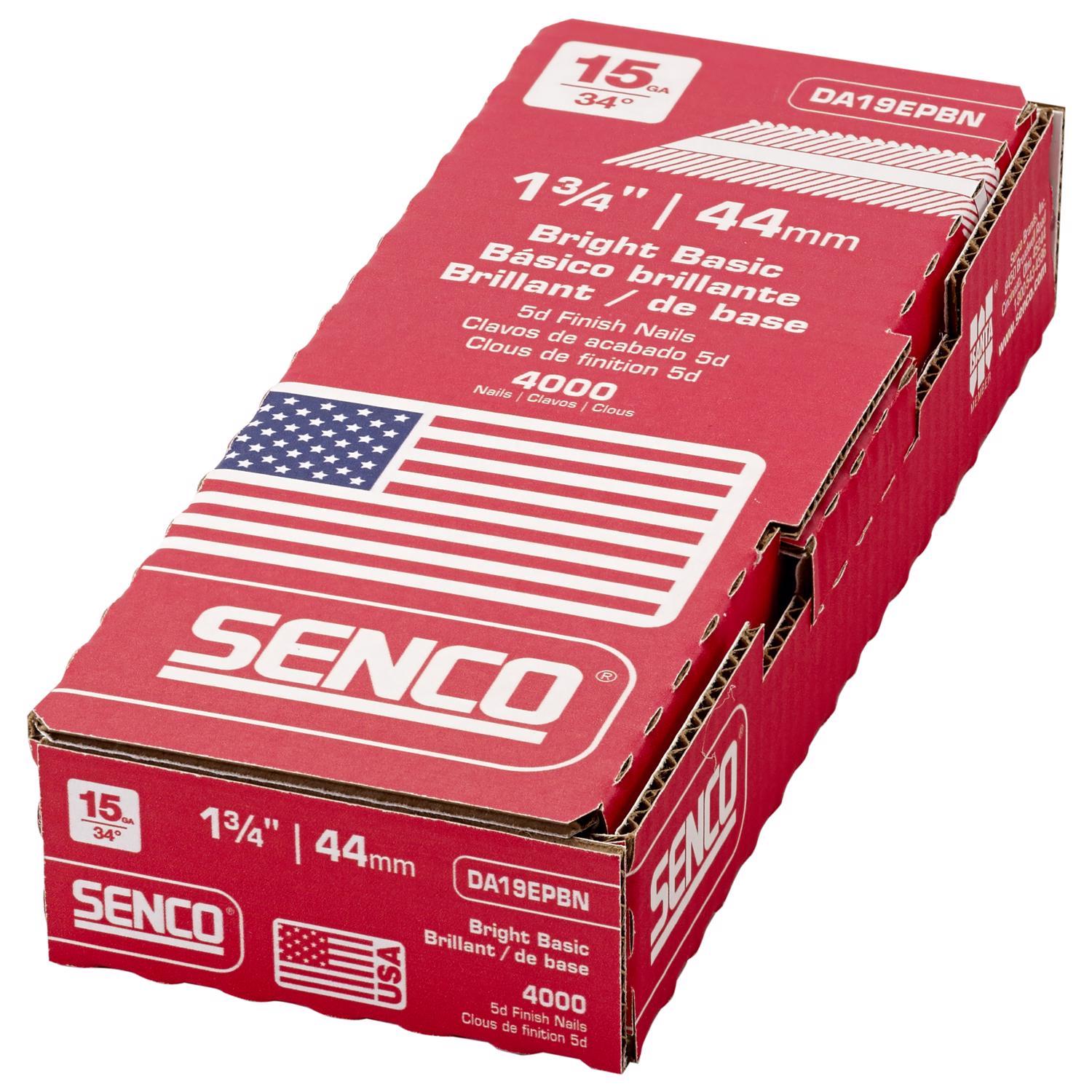 Senco 1-3/4 in. L X 15 Ga. Angled Strip Bright Finish Nails 34 deg 4000 pk
