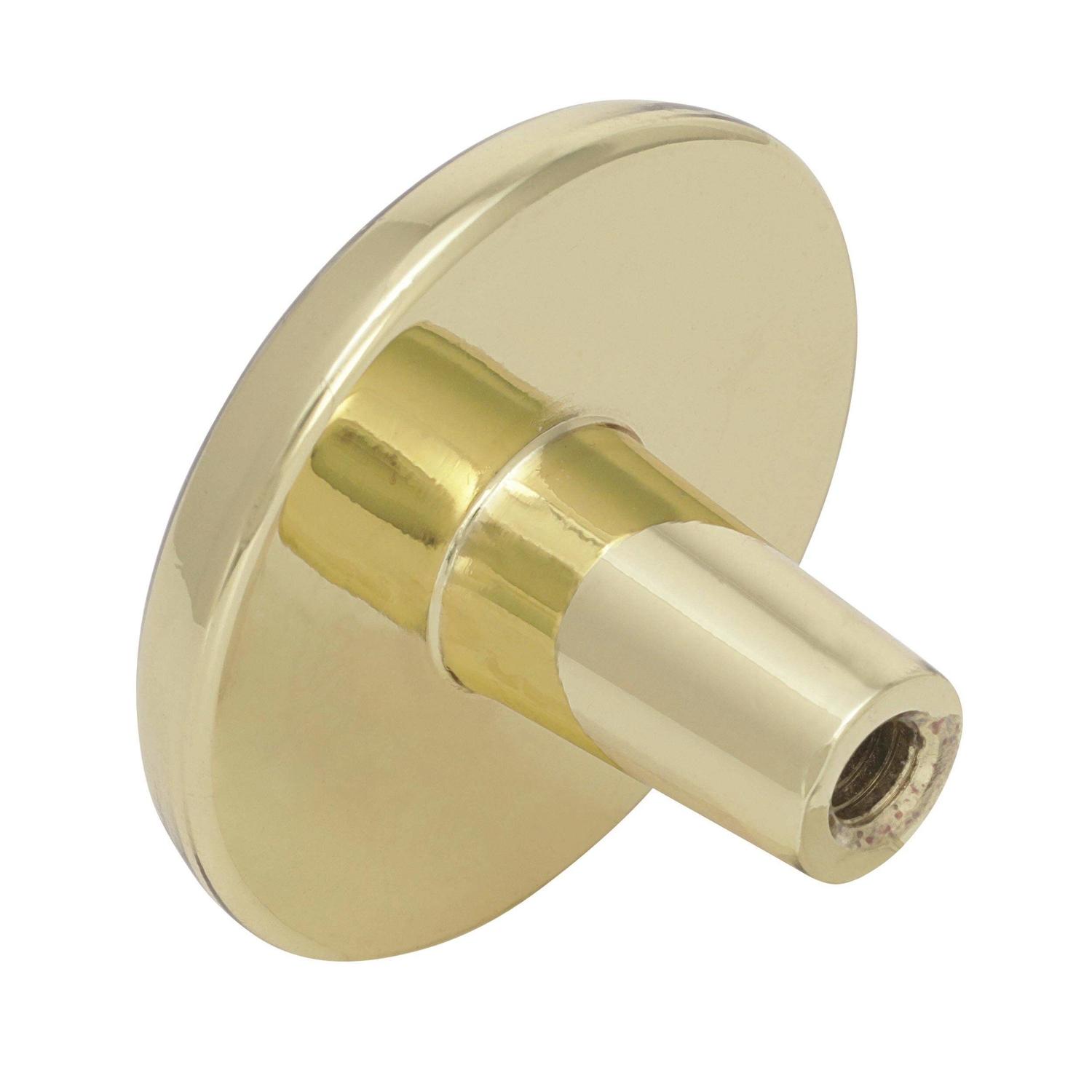 Amerock Allison Round Cabinet Knob 1-1/4 in. D 15/16 in. Polished Brass 1 pk