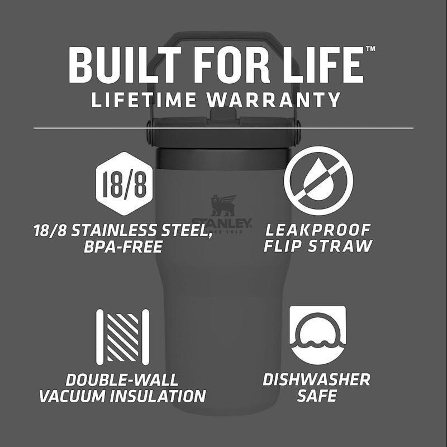 Stanley The IceFlow 20 oz Polar BPA Free Double-wall vacuum insulation Insulated Straw Tumbler