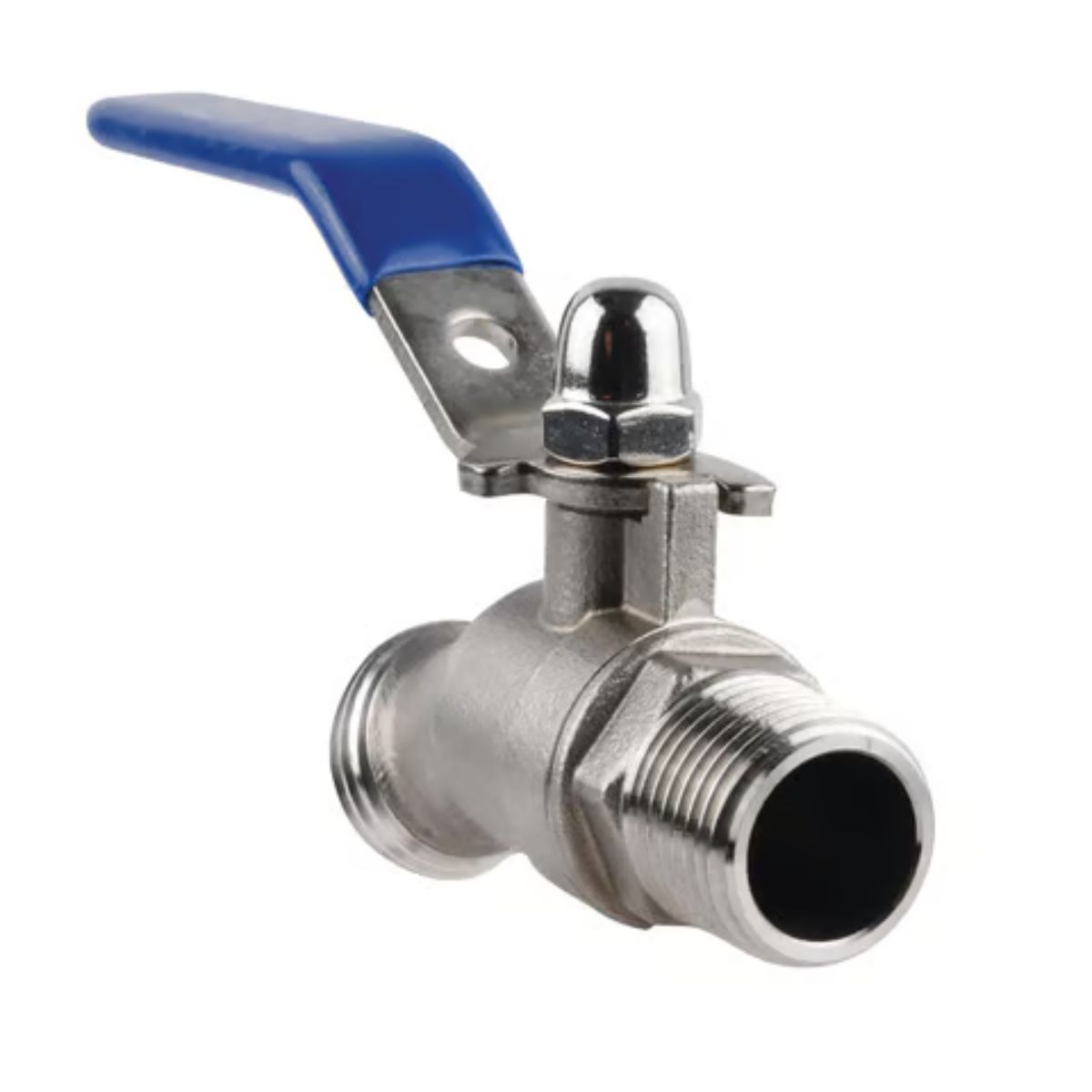 Homewerks 1/2 in. MIP in. X 3/4 in. Garden Hose Thread Stainless Steel Bent Nose Hose Bibb