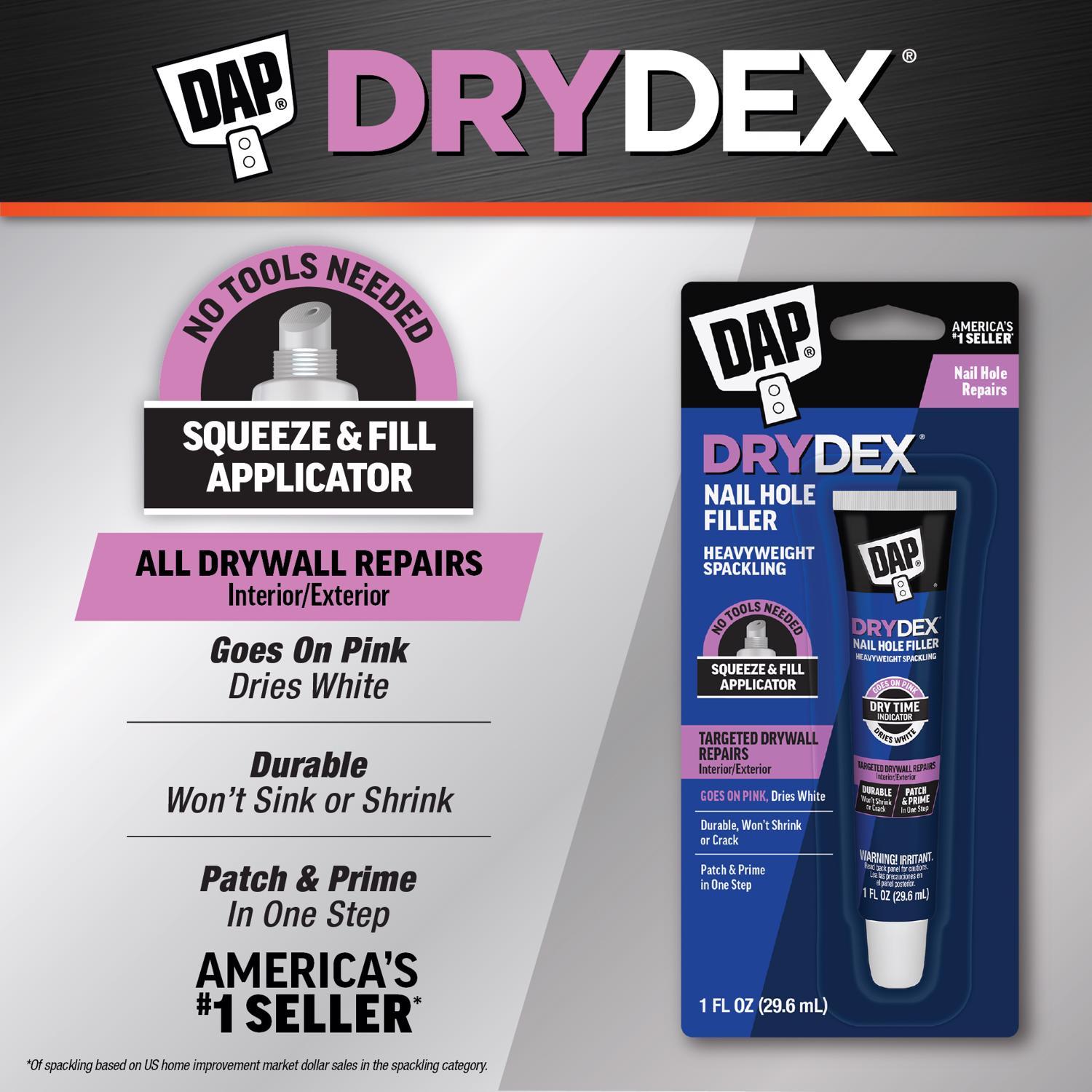 DAP DryDex Ready to Use Pink/White Nail Hole Filler 1 fl. oz.