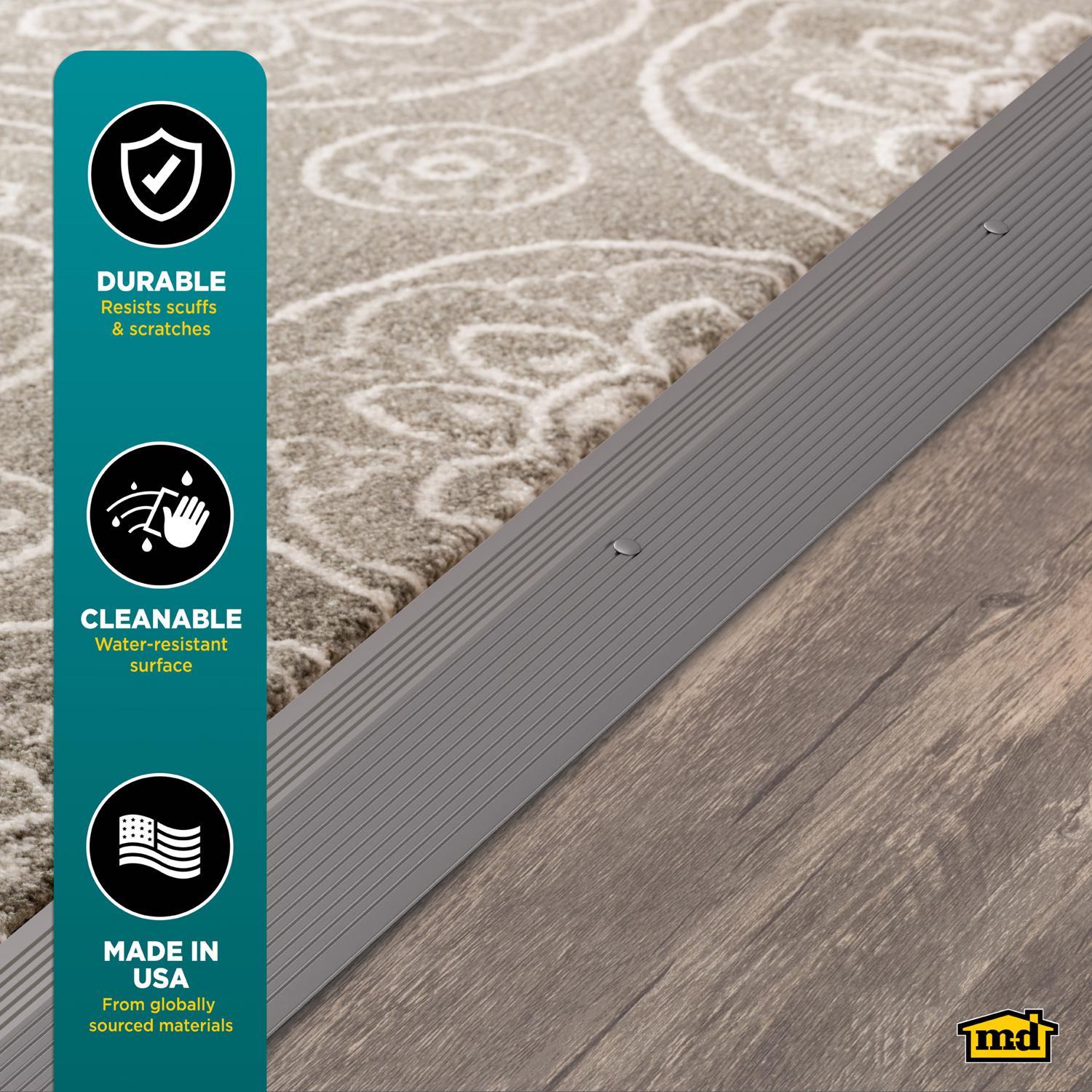 M-D Building Products 0.375 in. H X 2 in. W X 72 in. L Prefinished Pewter Aluminum Carpet Trim