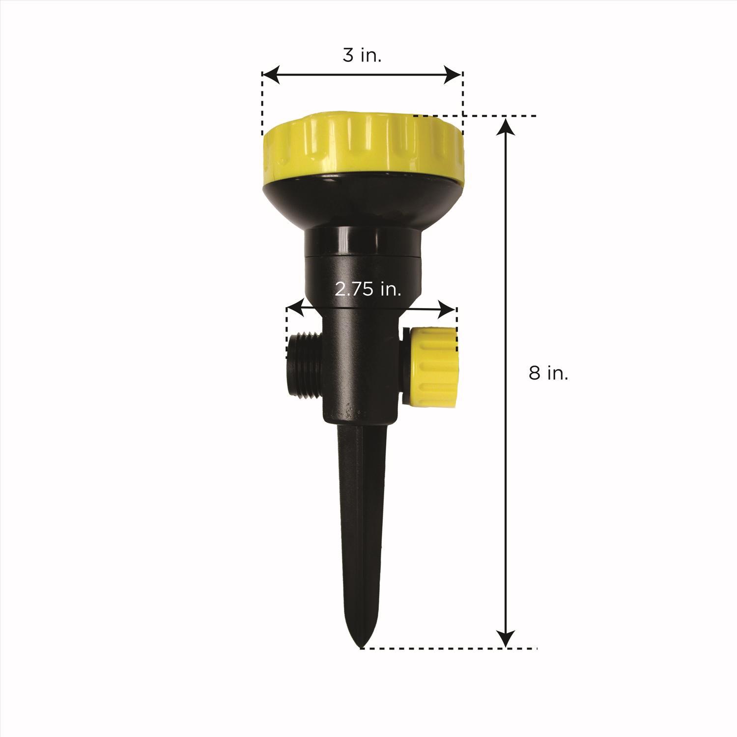 Ace Plastic Spike Base 5-Pattern Turret Sprinkler 314 sq ft 1 pk