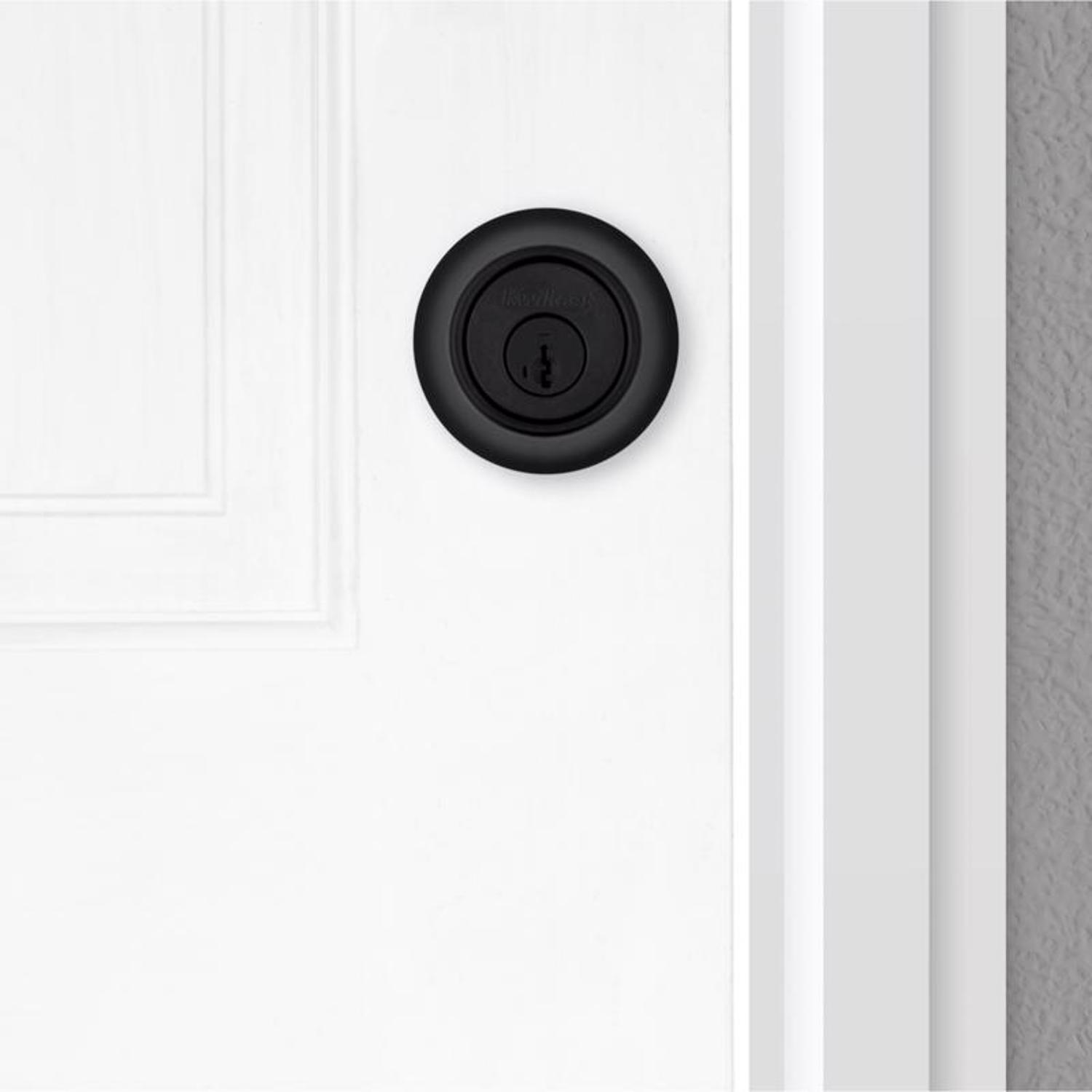 Kwikset SmartKey Security Matte Black Metal Double Cylinder Deadbolt