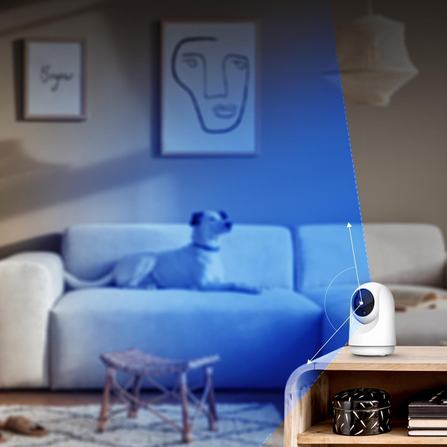 Feit Smart Home Plug-in Indoor Smart-Enabled Security Camera with Pan & Tilt