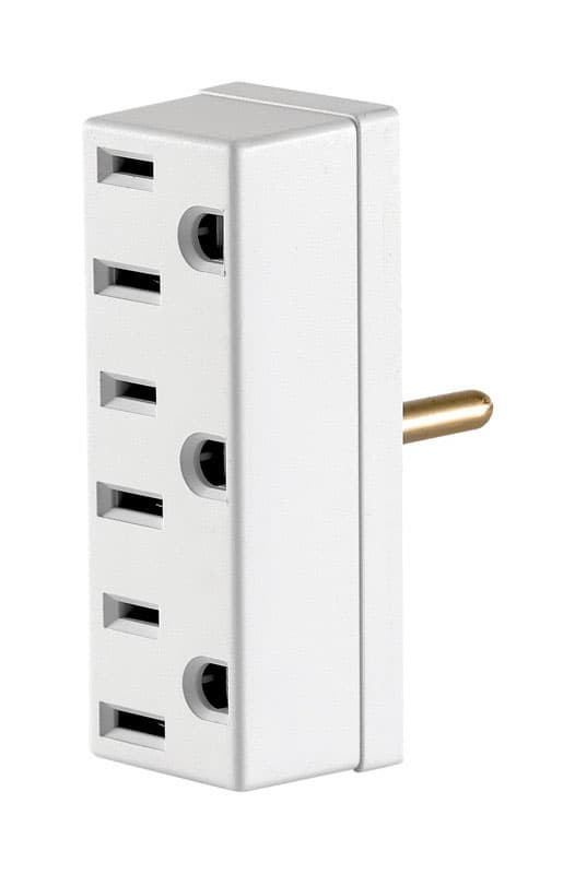 Leviton Grounded 3 outlets Outlet Adapter 1 pk