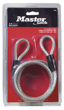 Master Lock 1/4 in. Dia. x 72 in. L Vinyl Coated Coiled Cable Steel