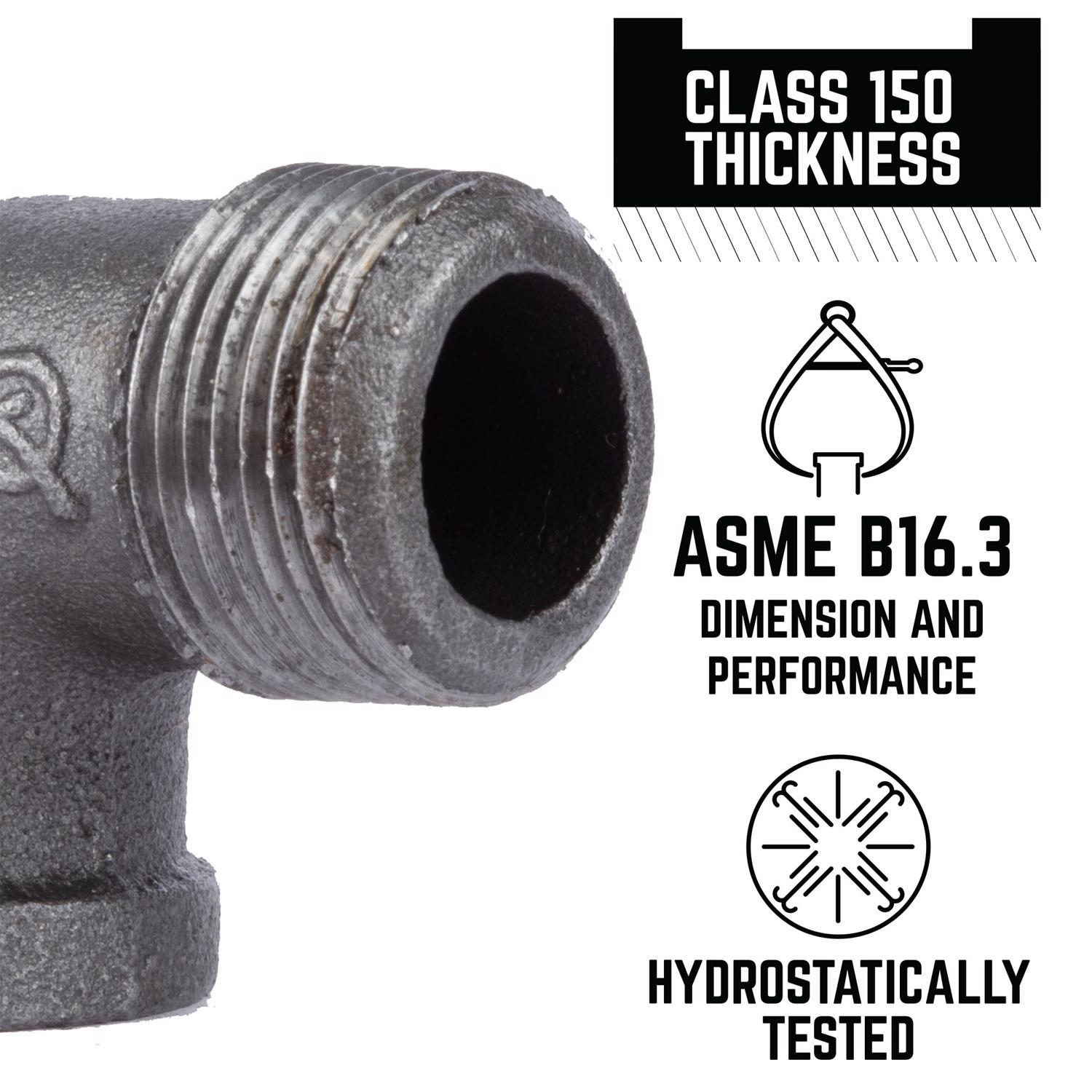 STZ Industries 3/4 in. FIP each X 3/4 in. D MIP Black Malleable Iron 90 Degree Street Elbow