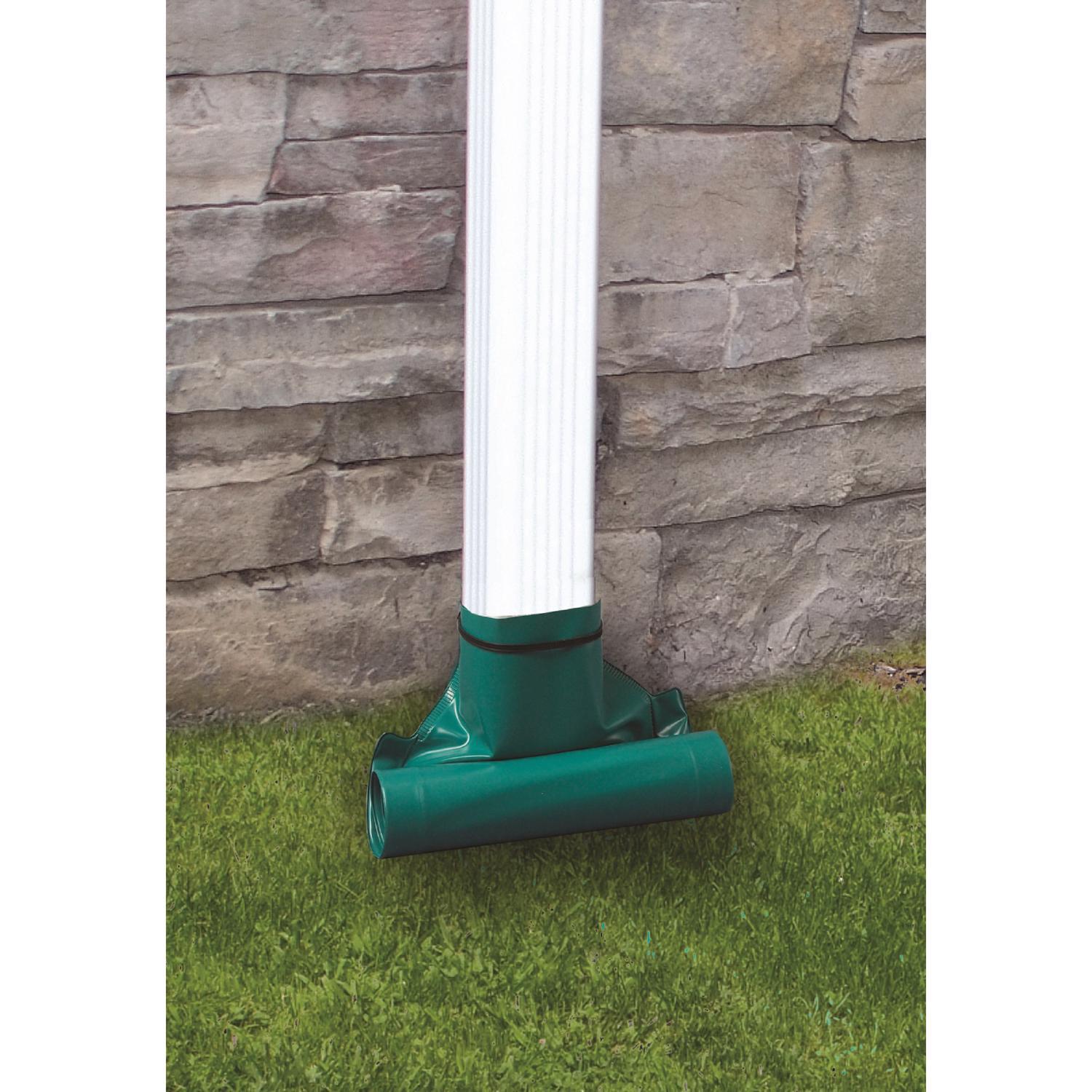 Frost King Drain Away 0.1 in. H X 9 in. W X 46 in. L Green Vinyl Downspout Extension