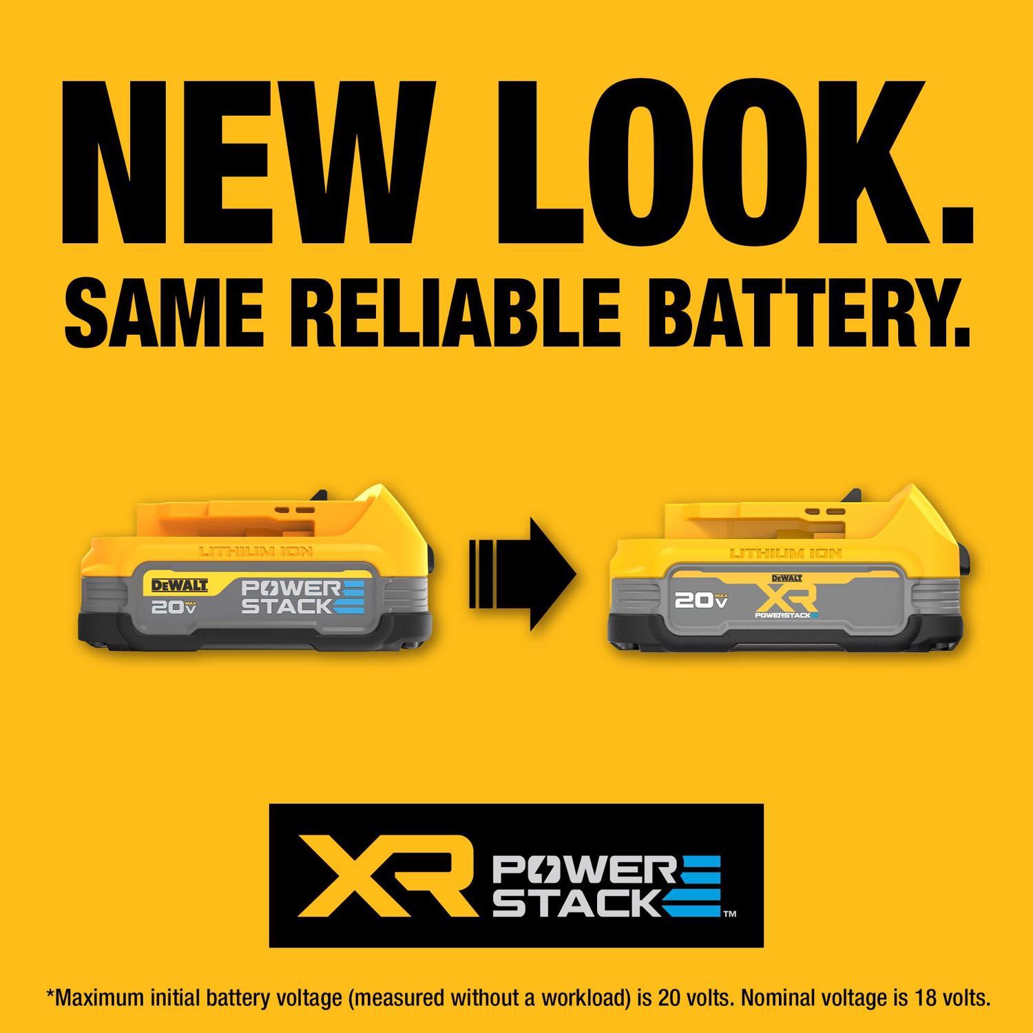 DeWalt 20V MAX POWERSTACK DCBP034C 1.7 Ah Lithium-Ion Compact Battery and Charger Starter Kit 2 pc