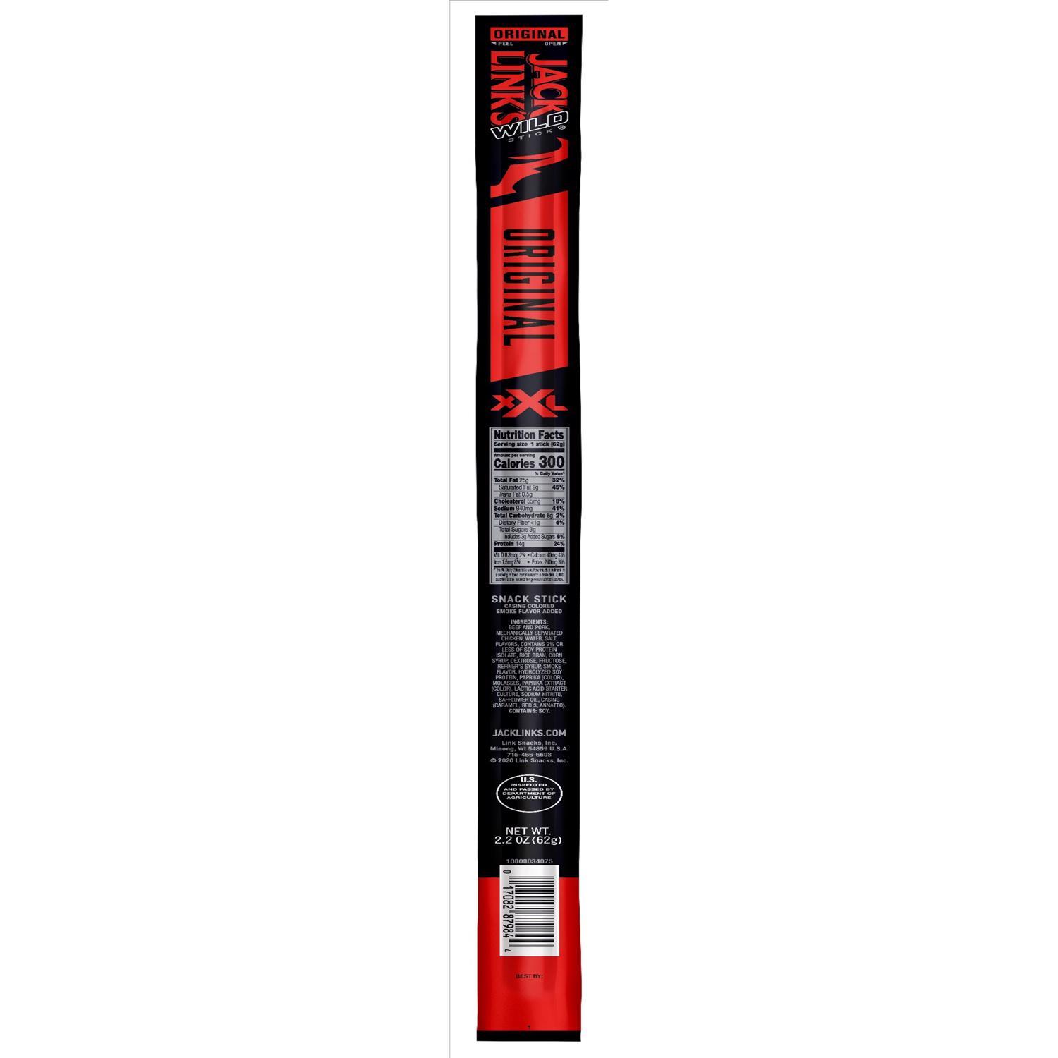 Jack Link's Wild Stick Original Meat Sticks 2.2 oz Carded