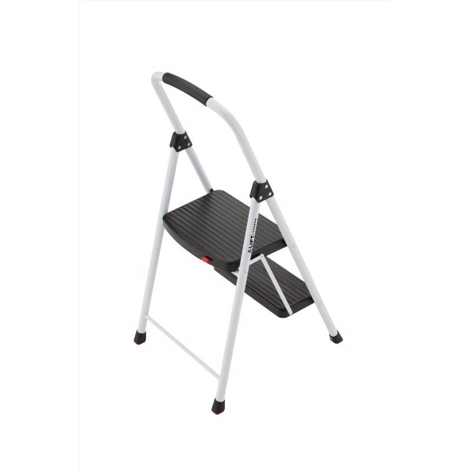 Lift Ladders 40.16 in. H X 17.3 in. W X 2.5 in. D 225 lb. capacity 2 step Steel Folding Step Stool