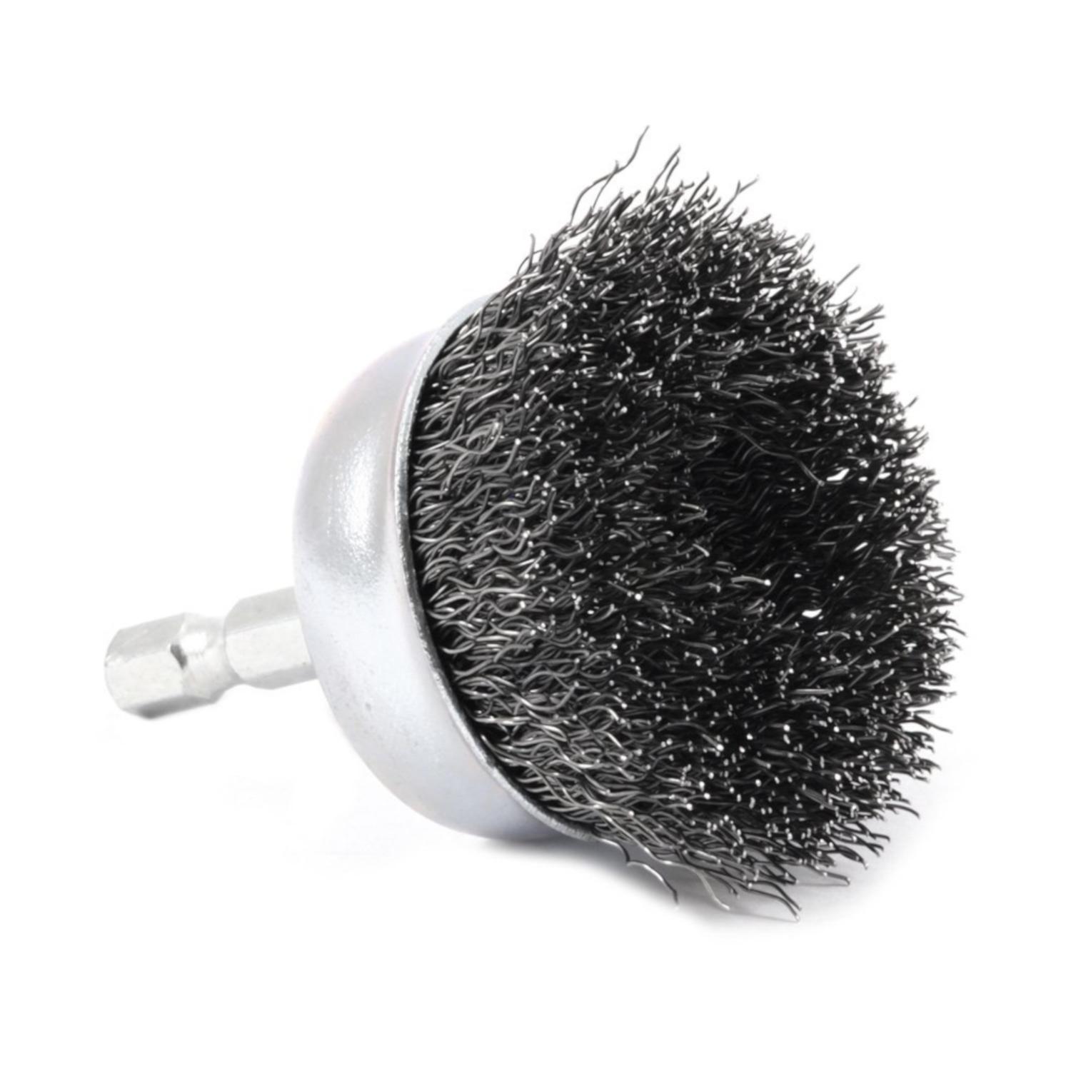 Forney 2 in. D X 1/4 in. Coarse Steel Crimped Wire Cup Brush 6000 rpm 1 pc