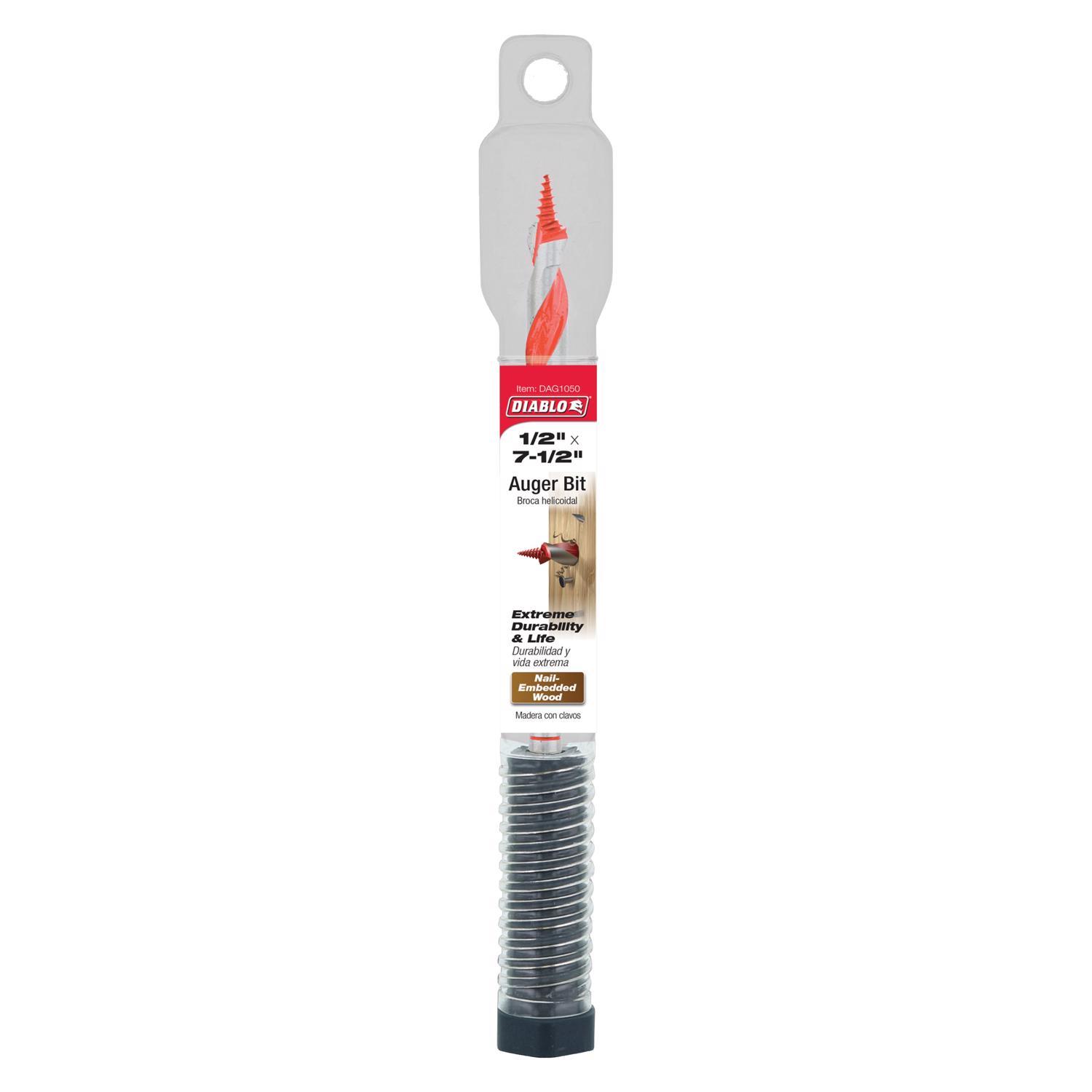 Diablo Dura-Tip 1/2 in. D X 7.5 in. L Auger Bit High Speed Steel 1 pc