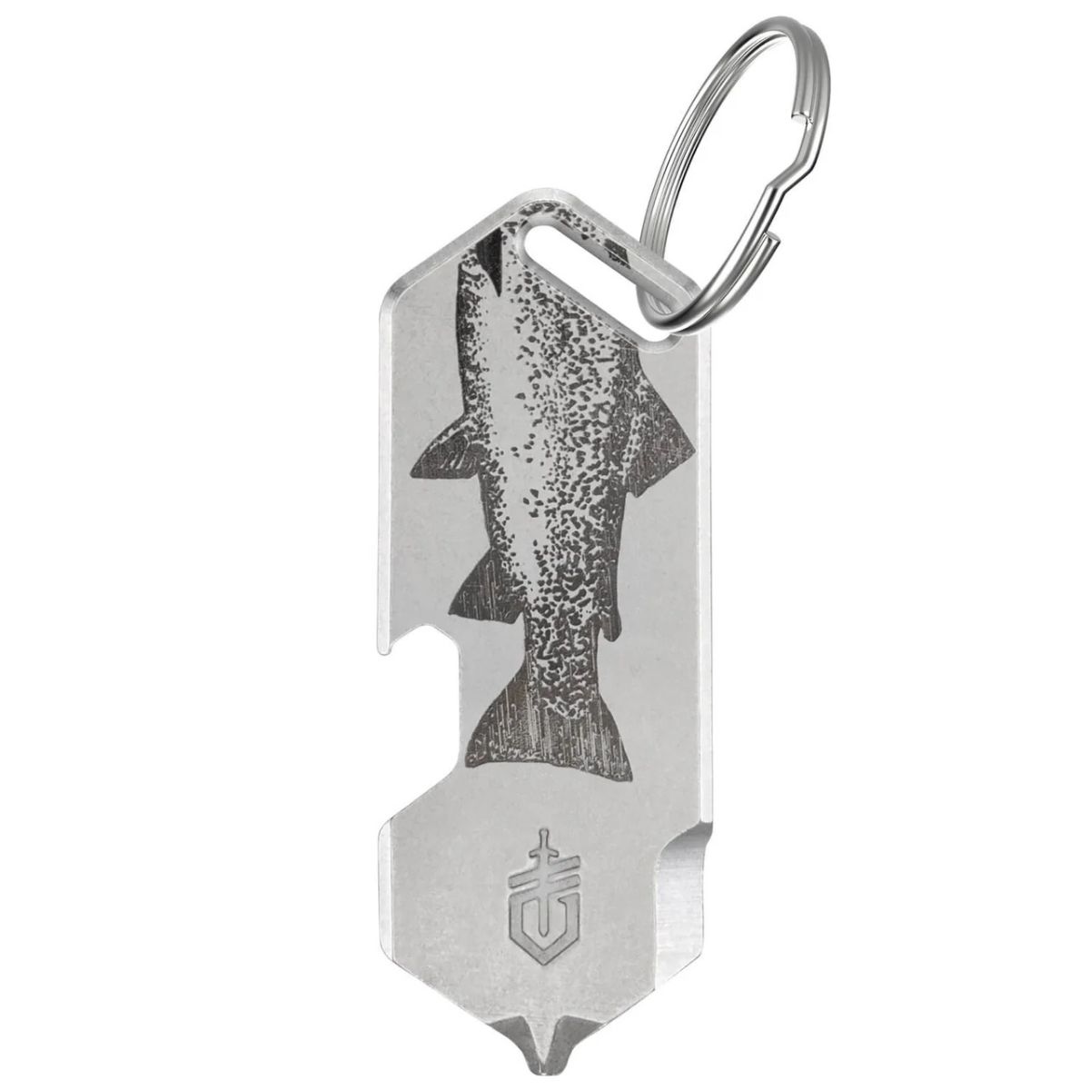 Gerber Keychain Tool Shard DT Series 3 Function Stonewash Fish Silver