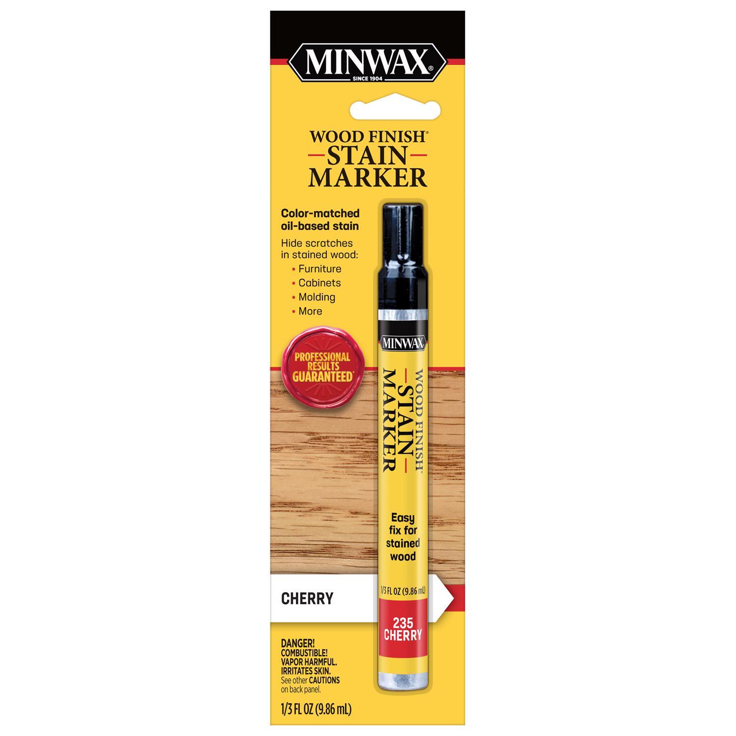 Minwax Wood Finish Stain Marker Semi-Transparent Cherry Oil-Based Stain Marker 1/3 oz