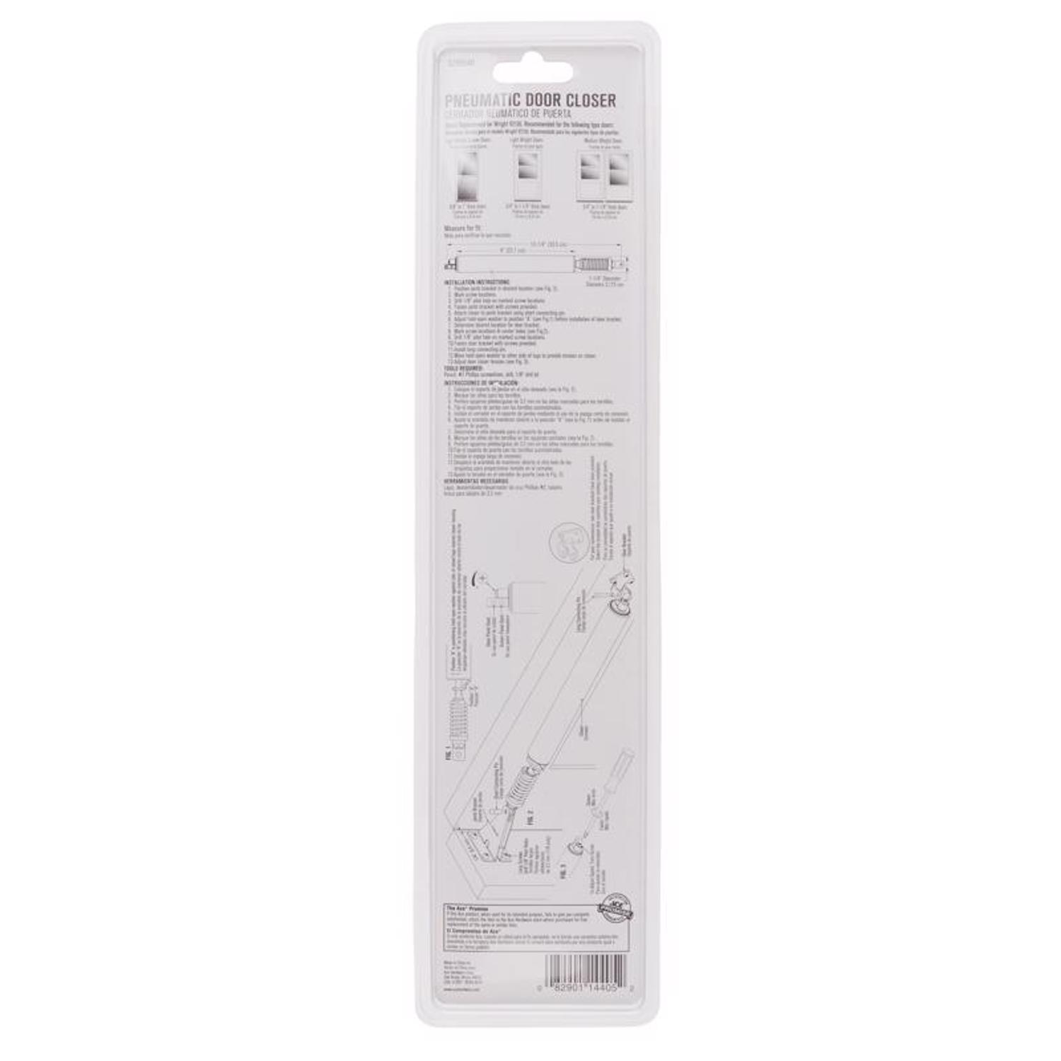Ace White Aluminum Hydraulic Screen/Storm Door Closer