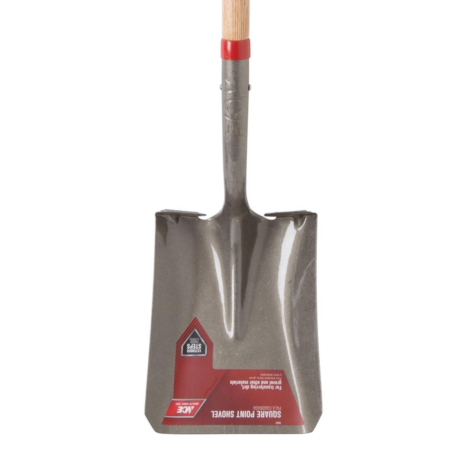 Ace 57.75in. Steel Square Transfer Shovel Wood Handle