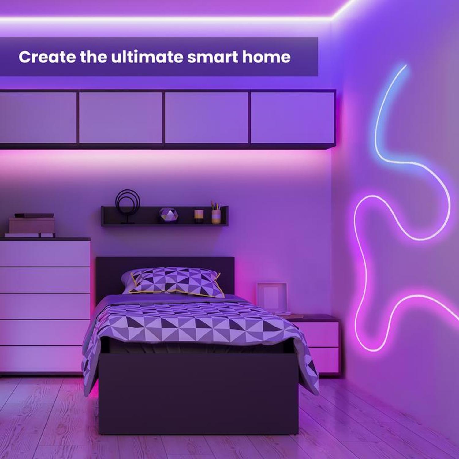 Feit 10 ft. L Color Changing Plug-In LED Smart-Enabled Rope Lights 1 pk