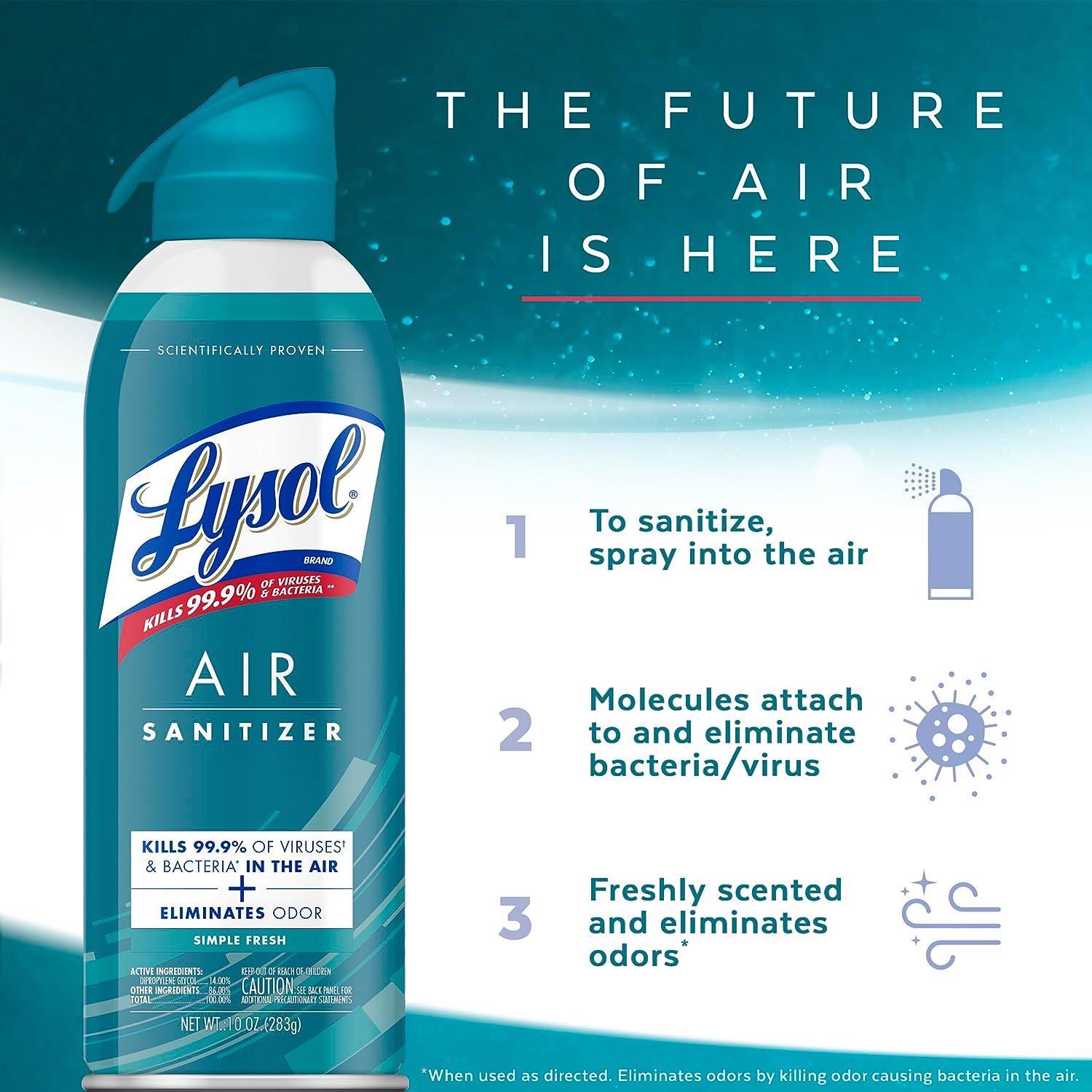Lysol Fresh Scent Air Sanitizer 10 oz 1 pk