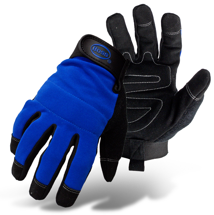 Glove Utility Spandex Blue L