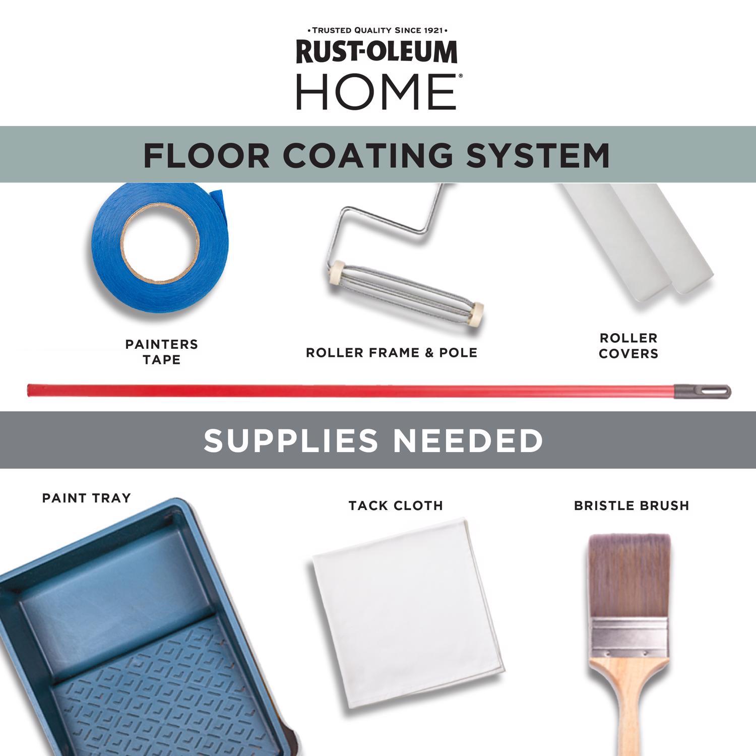 Rust-Oleum Home Floor Coating Ultra White Tint Base Water-Based Floor Coating Step 1 1 qt
