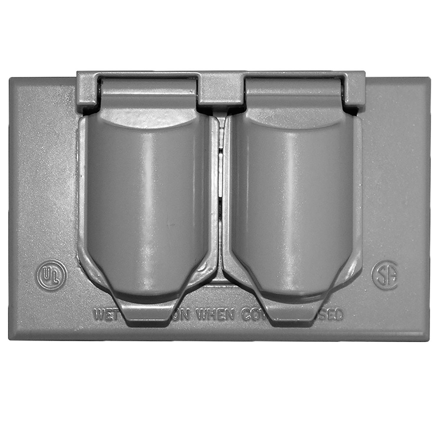 Sigma Engineered Solutions Rectangle Metal 1 gang 2.83 in. H X 4.58 in. W Duplex Outlet Kit