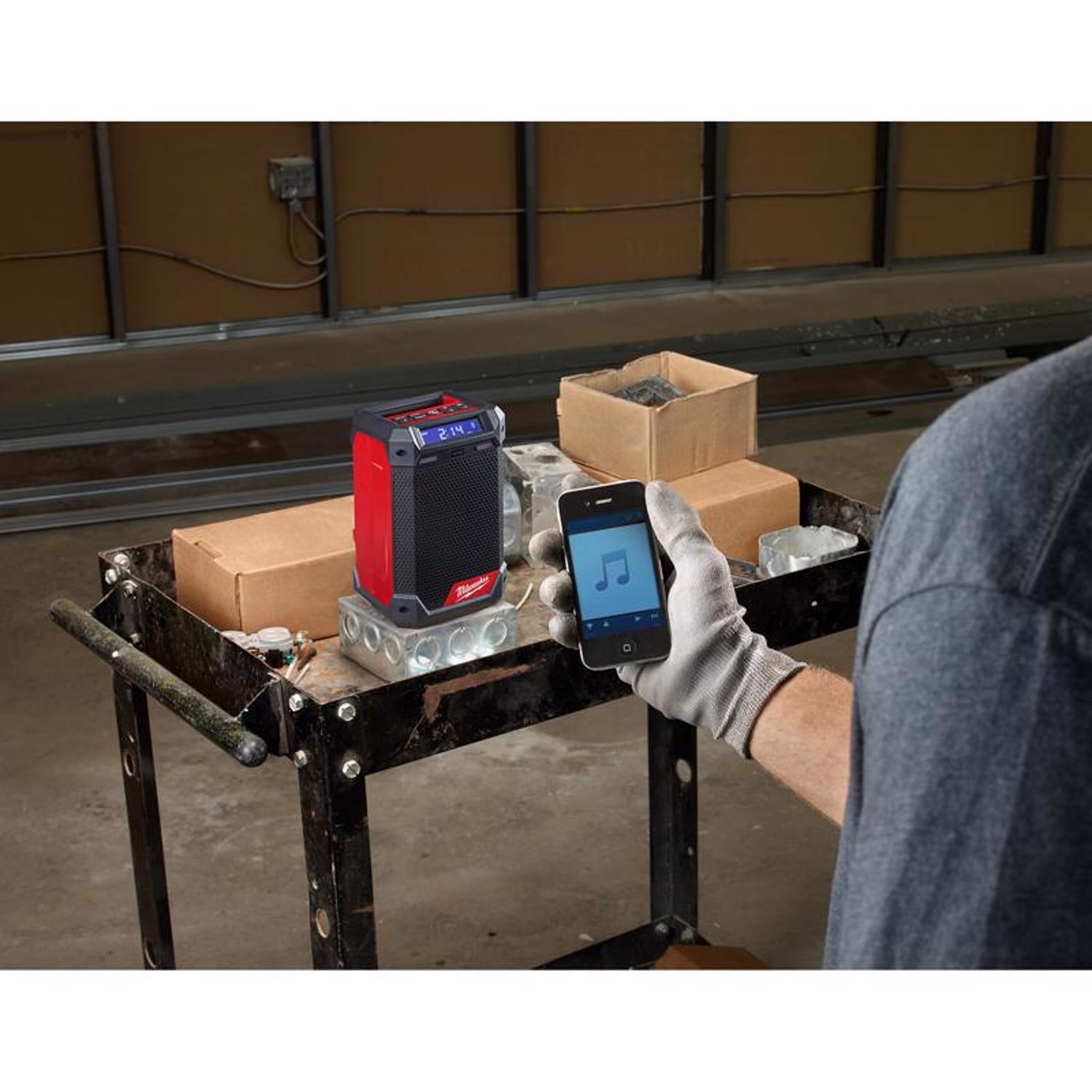 Milwaukee M12 Wireless Bluetooth Weather Resistant Radio + Charger