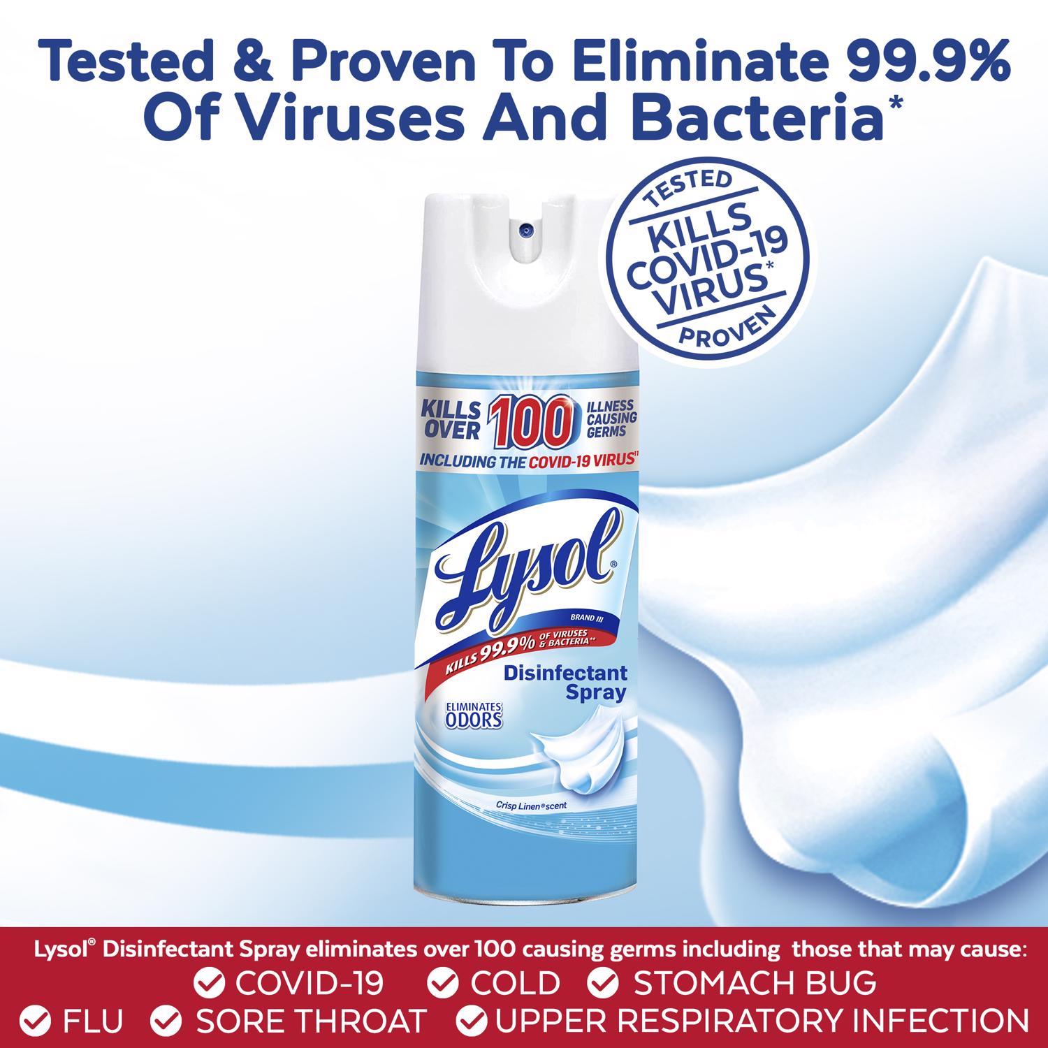 Lysol Crisp Linen Scent Disinfectant Spray 12.5 oz 1 pk