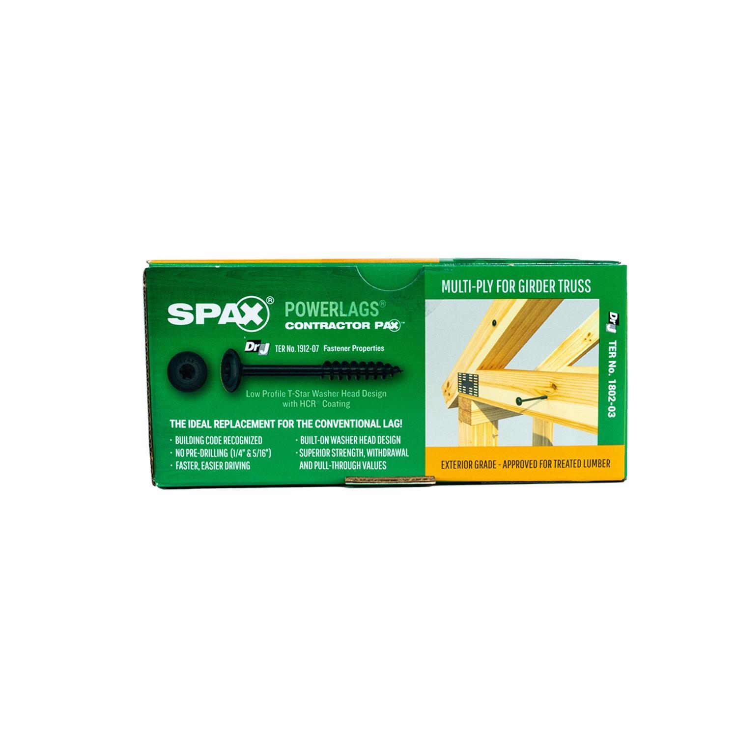 SPAX PowerLags 5/16 in. in. X 3 in. L T-40 Washer Head Serrated Structural Screws