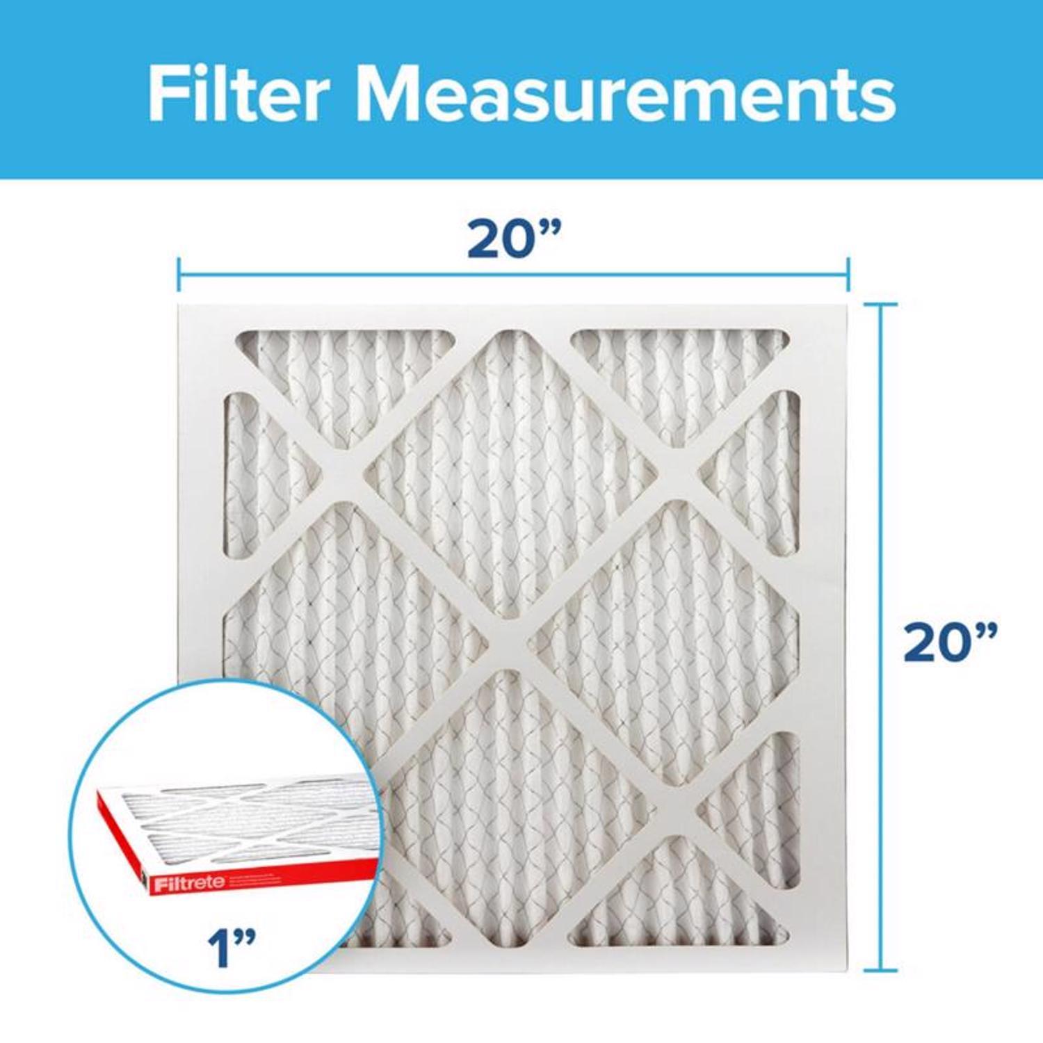 Filtrete 20 in. W X 20 in. H X 1 in. D 11 MERV Pleated Air Filter 2 pk