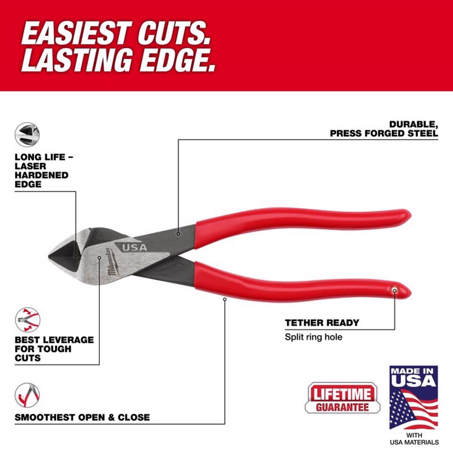 Milwaukee Made In USA 8.29 in. Forged Steel Diagonal Pliers