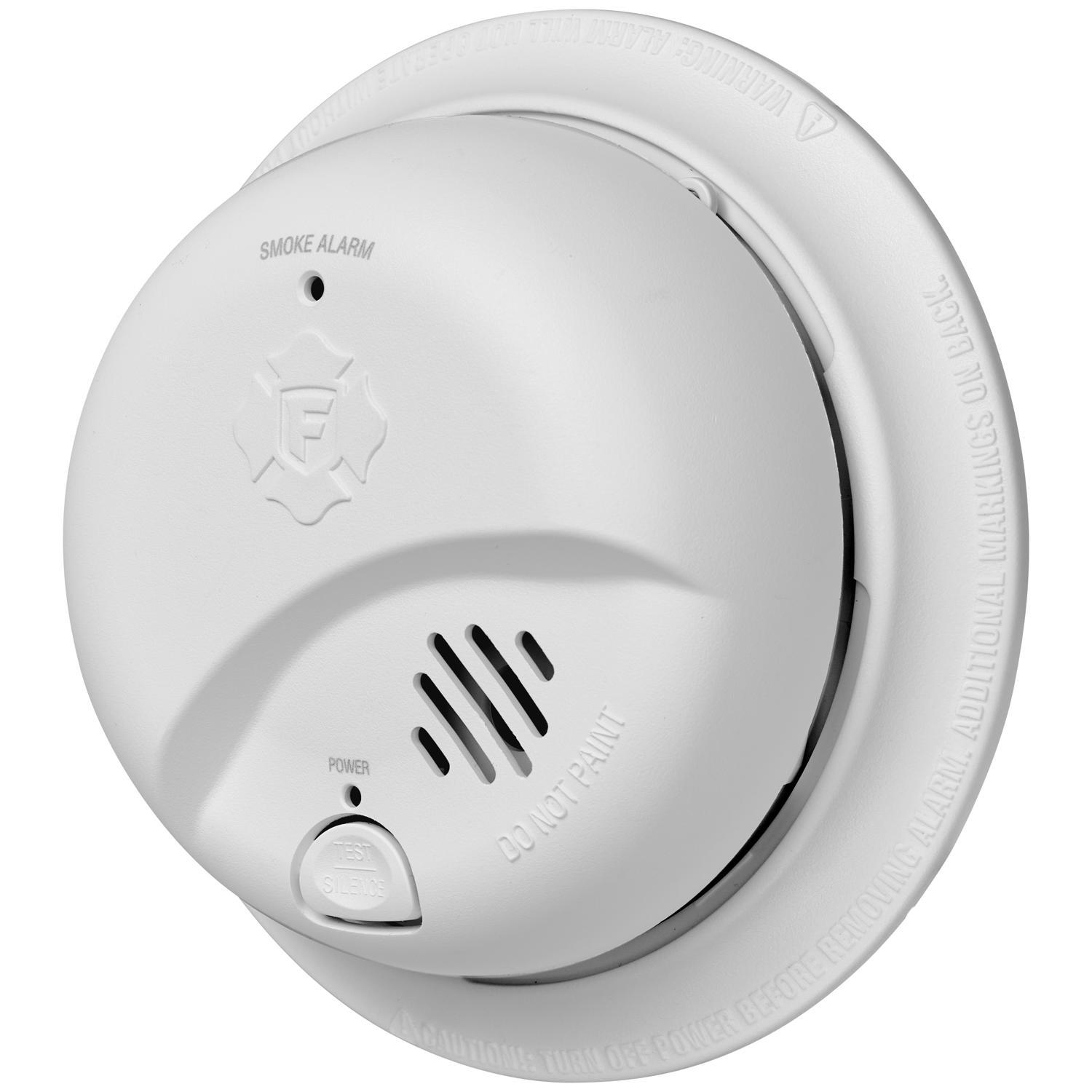 BRK Hard-Wired w/Battery Back-up Ionization Smoke Detector 1 pk