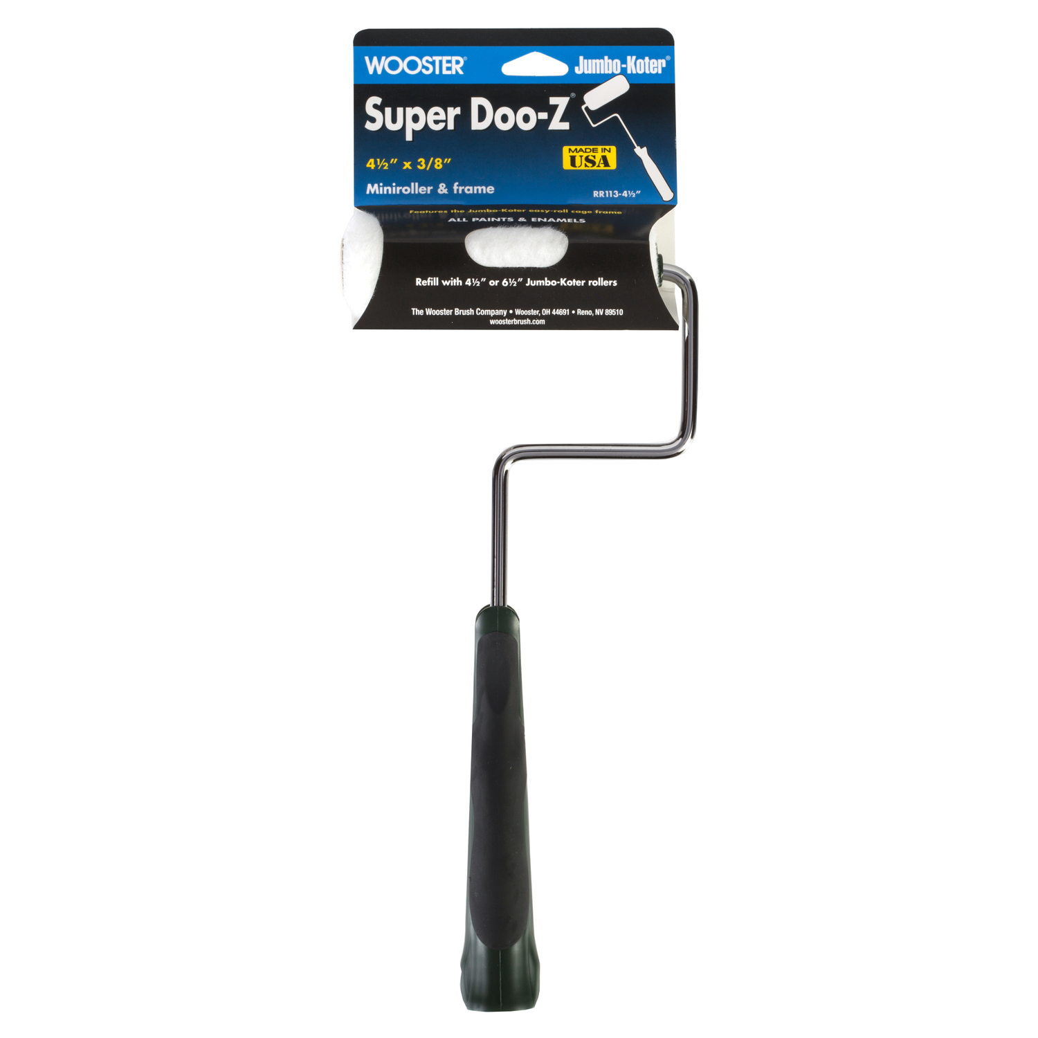 Wooster Super Doo-Z 4-1/2 in. W Mini Paint Roller Frame and Cover Threaded End