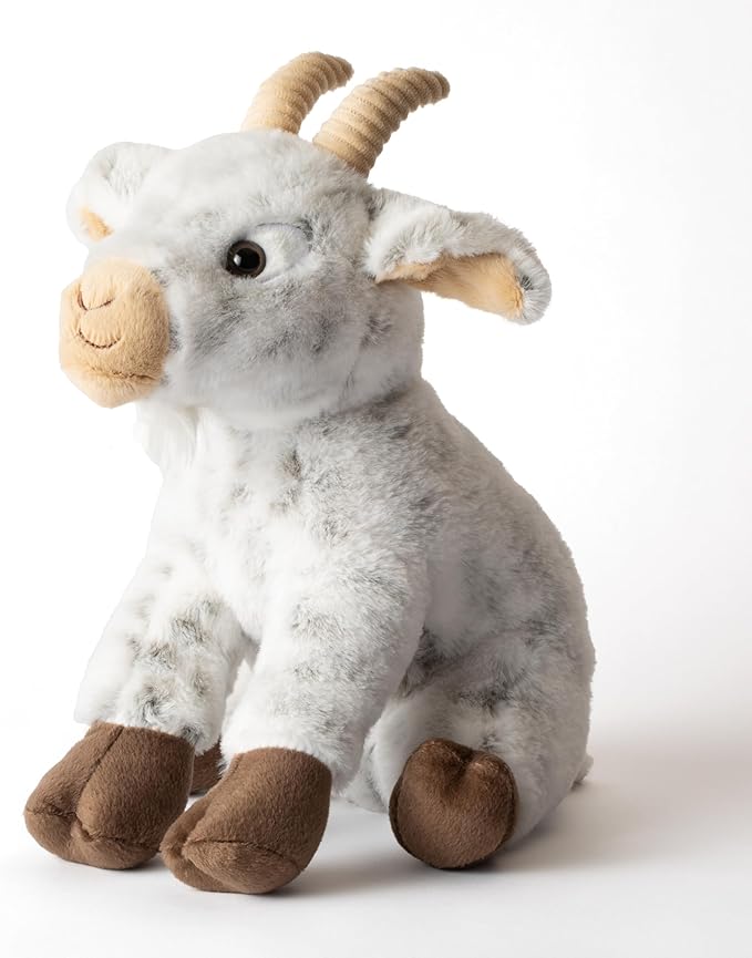The Petting Zoo Goat Stuffed Animal Plushie, Gifts for Kids, Wild Onez Farm Animals, Goat Plush Toy 12 in.