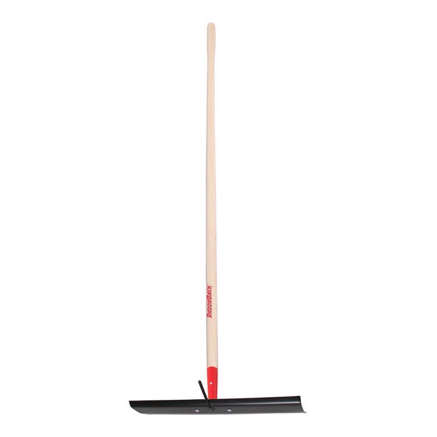 Razor-Back 60.5 in. Steel Scooper and Rake Set Wood Handle